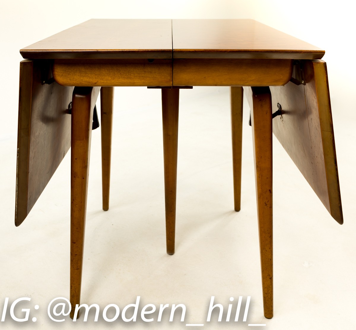 Mid-century Burlwood Dining Room Table