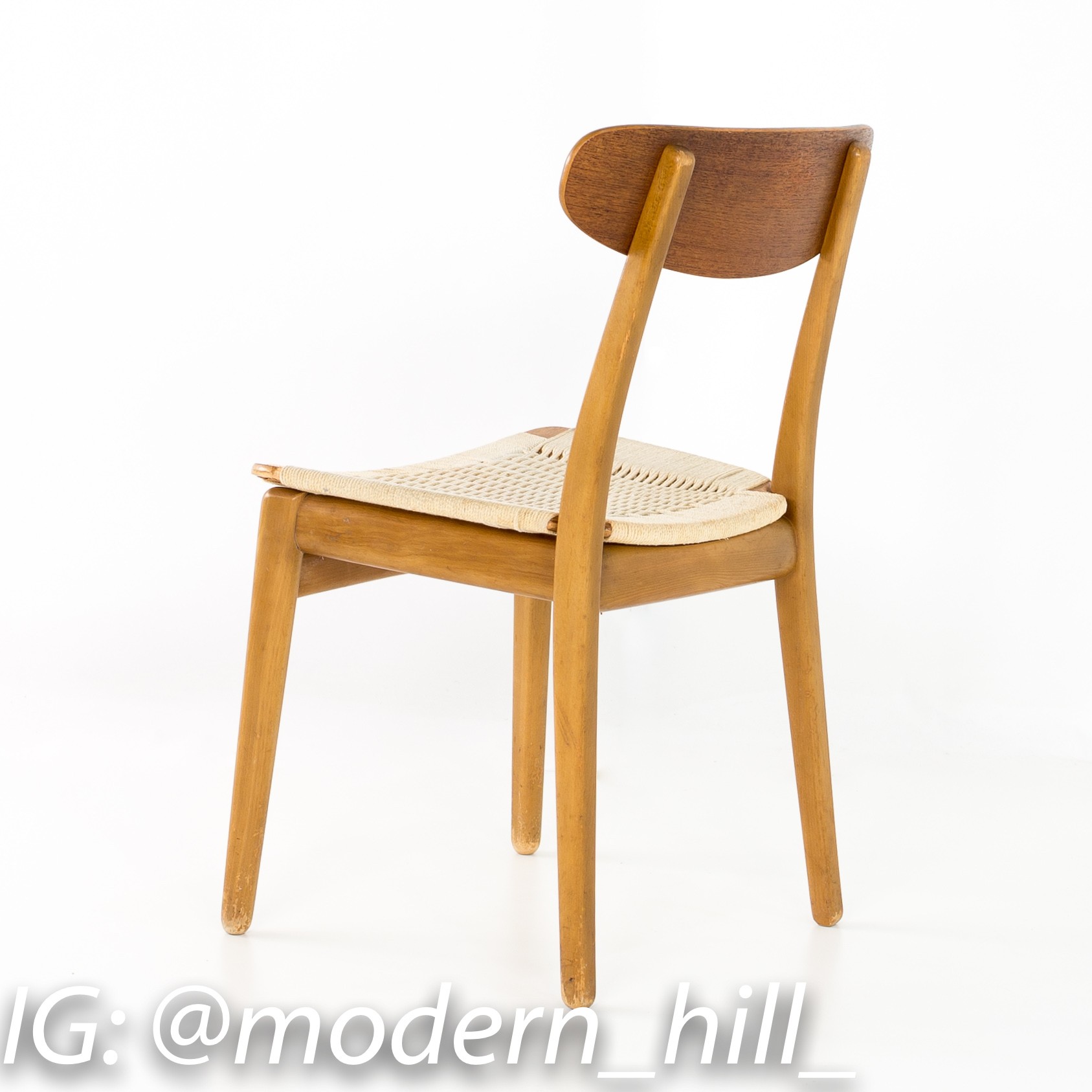 Images | Mid Century Modern Furniture - Mid Century Furniture Chicago Mid Century Danish Teak Roped Seat Dining Chairs - Matching Pair