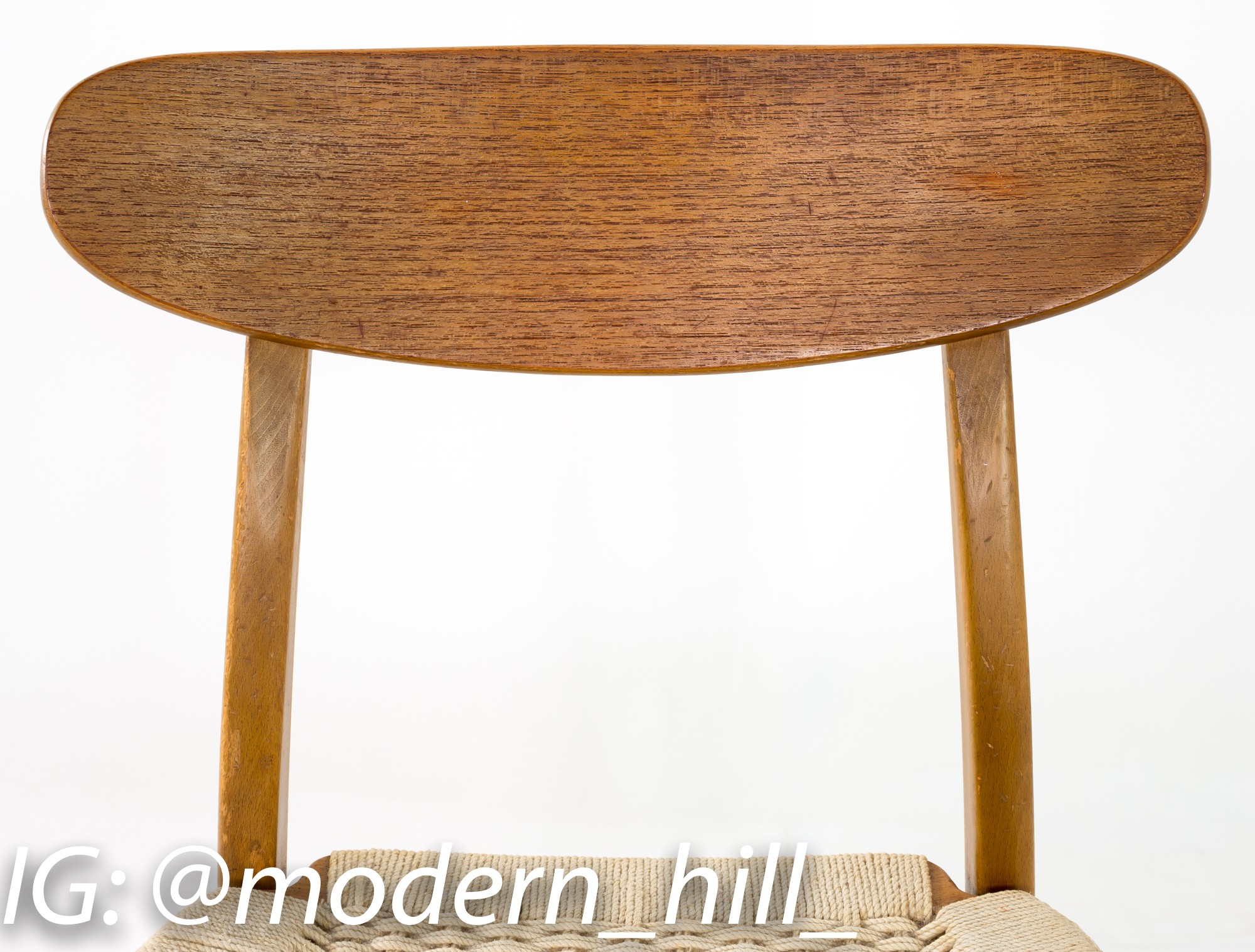 Images | Mid Century Modern Furniture - Mid Century Furniture Chicago Mid Century Danish Teak Roped Seat Dining Chairs - Matching Pair