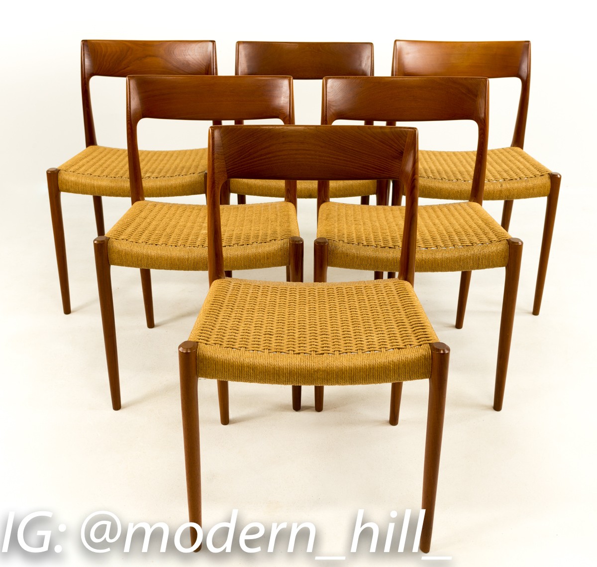 Niels Moller No 77 Caned Dining Chair Set of 6
