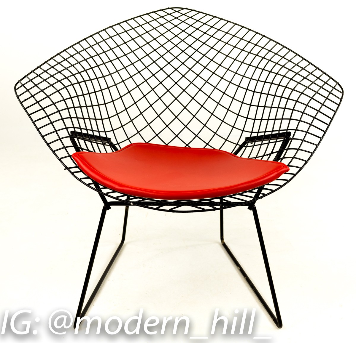 Harry Bertoia for Knoll Black Diamond Chair with Pad