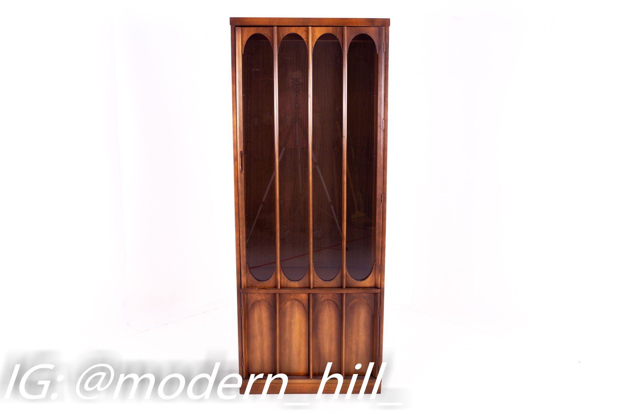 Kent Coffey Perspecta Style Brutalist Shelving Wall Unit Room Divider China Cabinet
