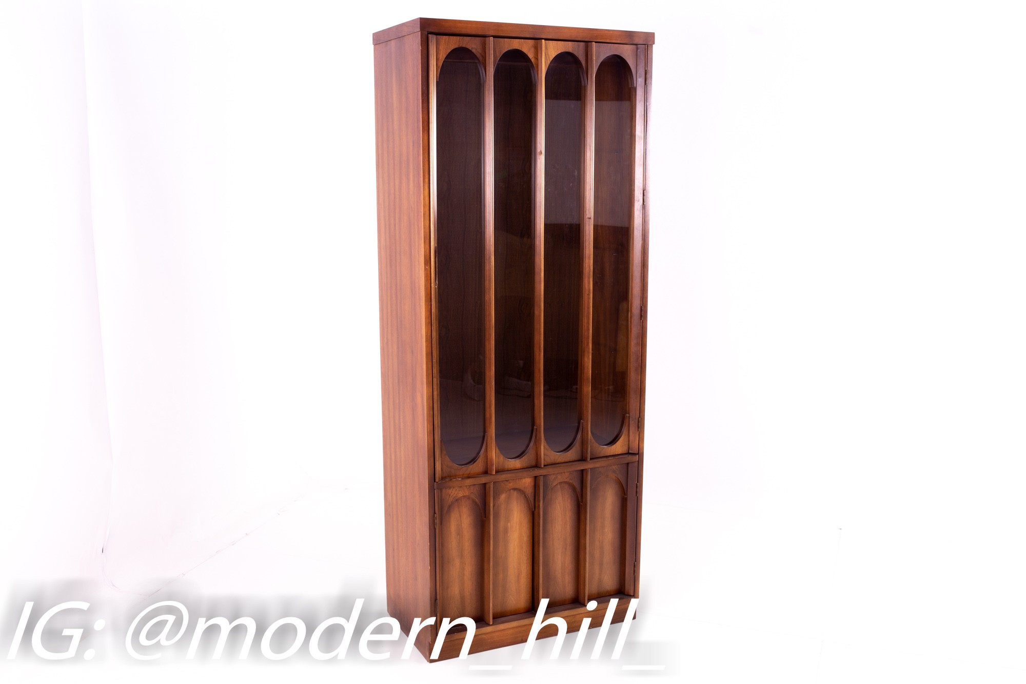 Kent Coffey Perspecta Style Brutalist Shelving Wall Unit Room Divider China Cabinet