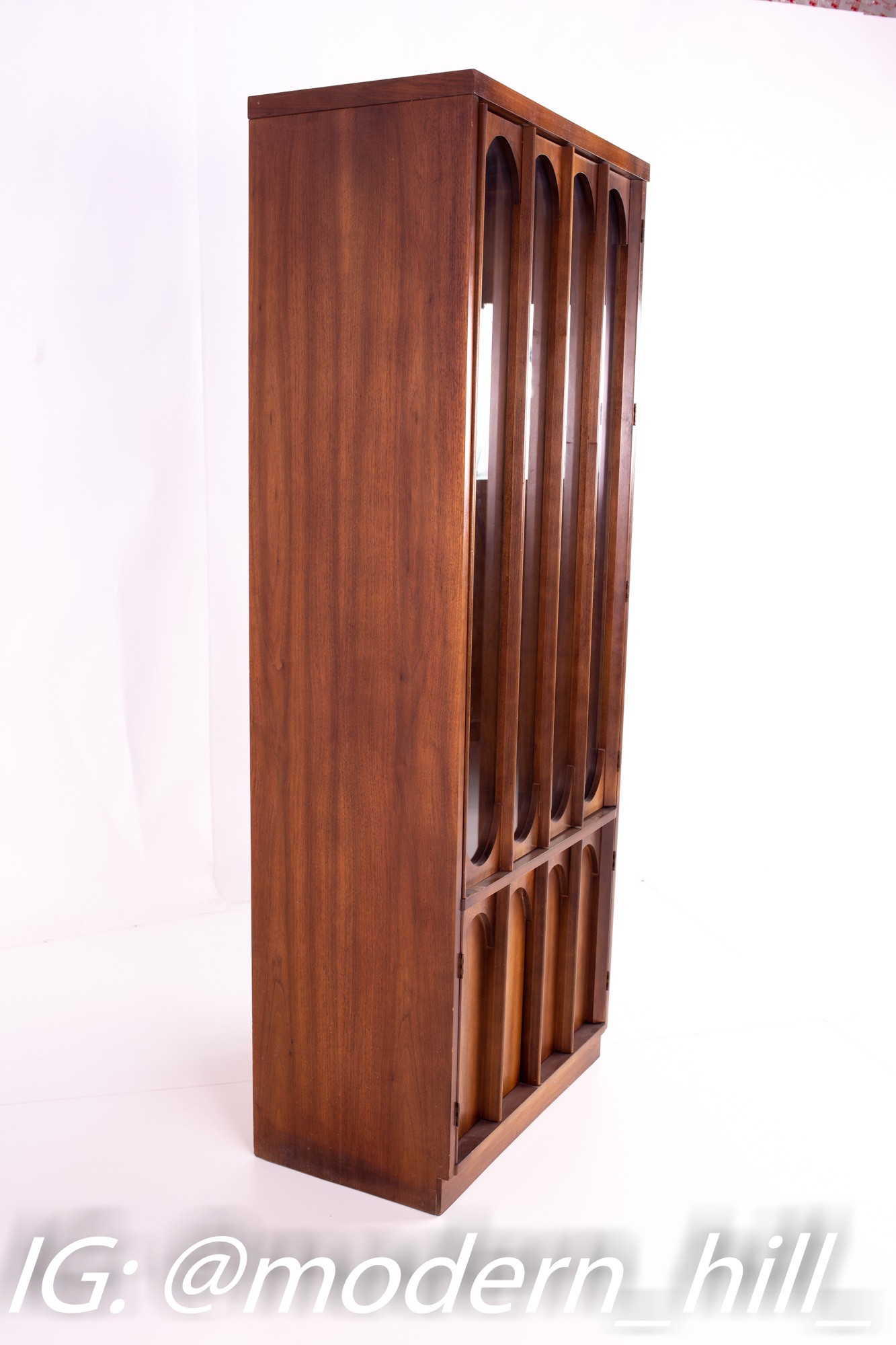 Kent Coffey Perspecta Style Brutalist Shelving Wall Unit Room Divider China Cabinet
