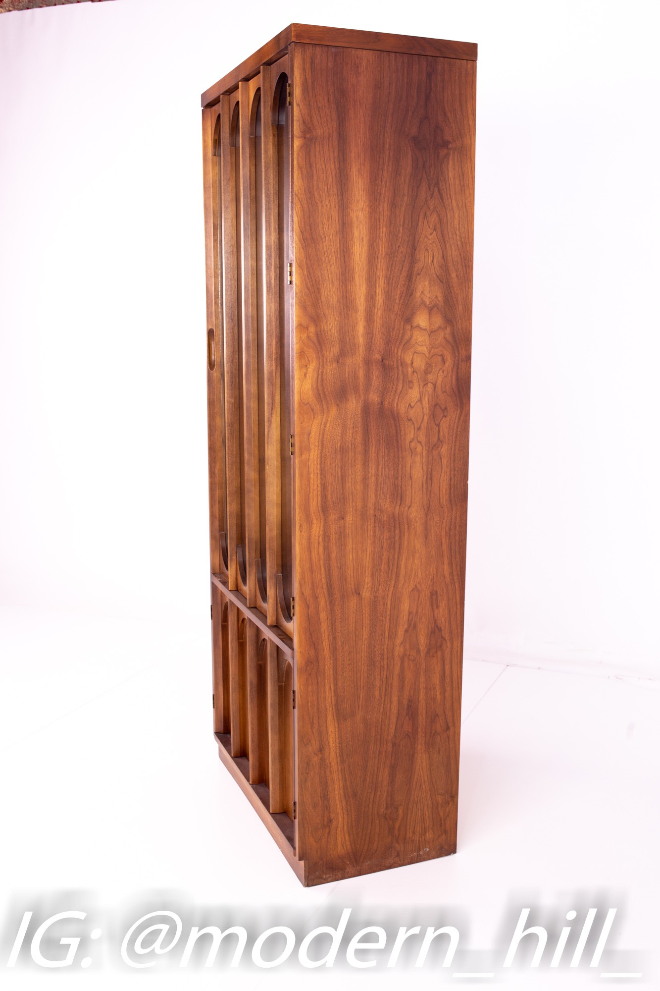 Kent Coffey Perspecta Style Brutalist Shelving Wall Unit Room Divider China Cabinet