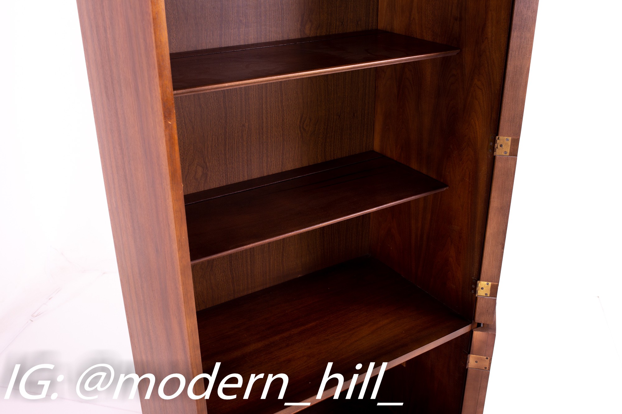 Kent Coffey Perspecta Style Brutalist Shelving Wall Unit Room Divider China Cabinet