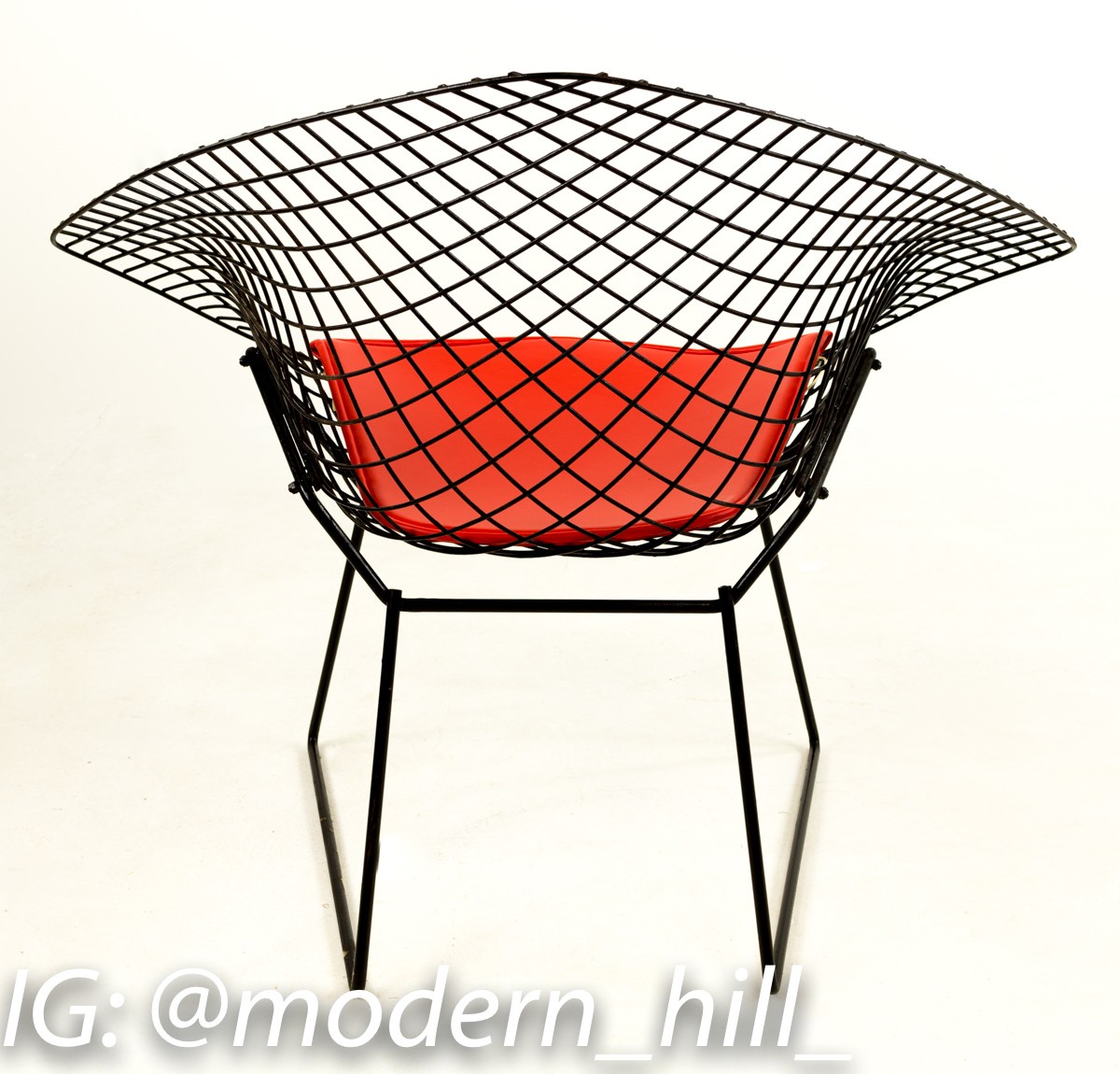 Harry Bertoia for Knoll Black Diamond Chair with Pad