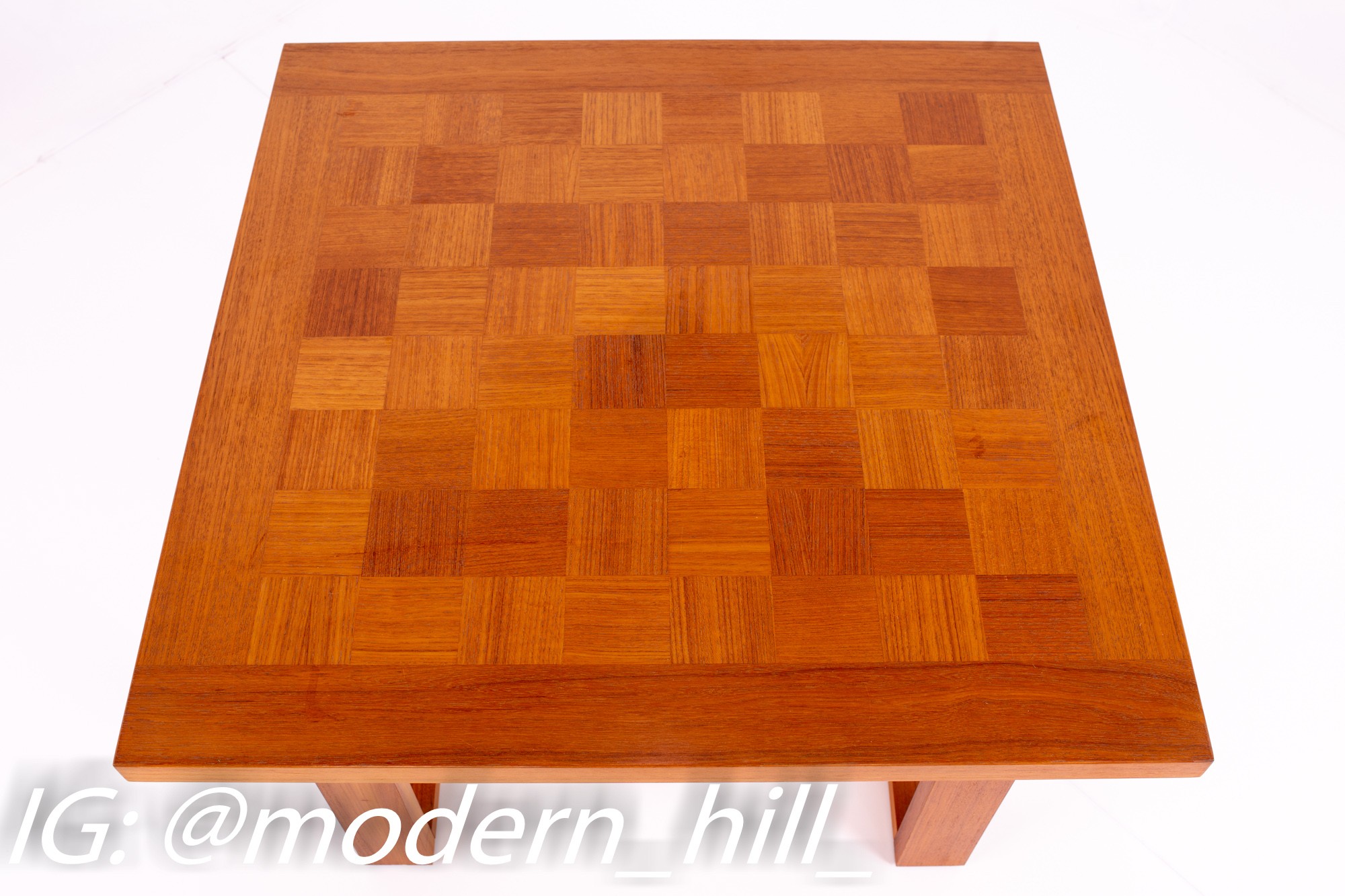 Poul Cadovius for Cado Danish Mid Century Teak Chess Board Side End Tables - Pair