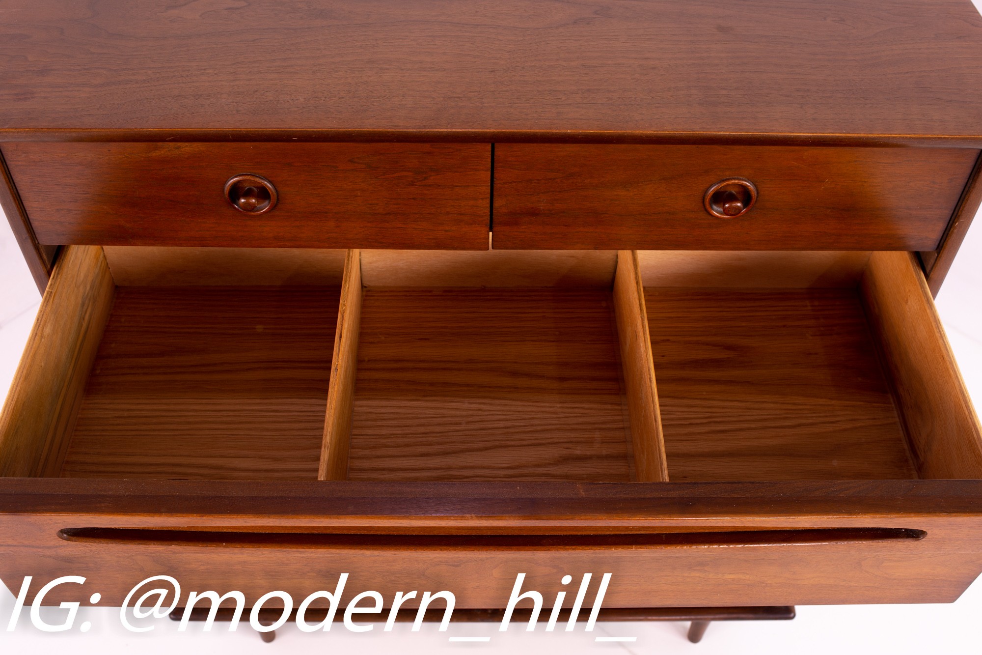 American of Martinsville Mid Century 6 Drawer Highboy Dresser