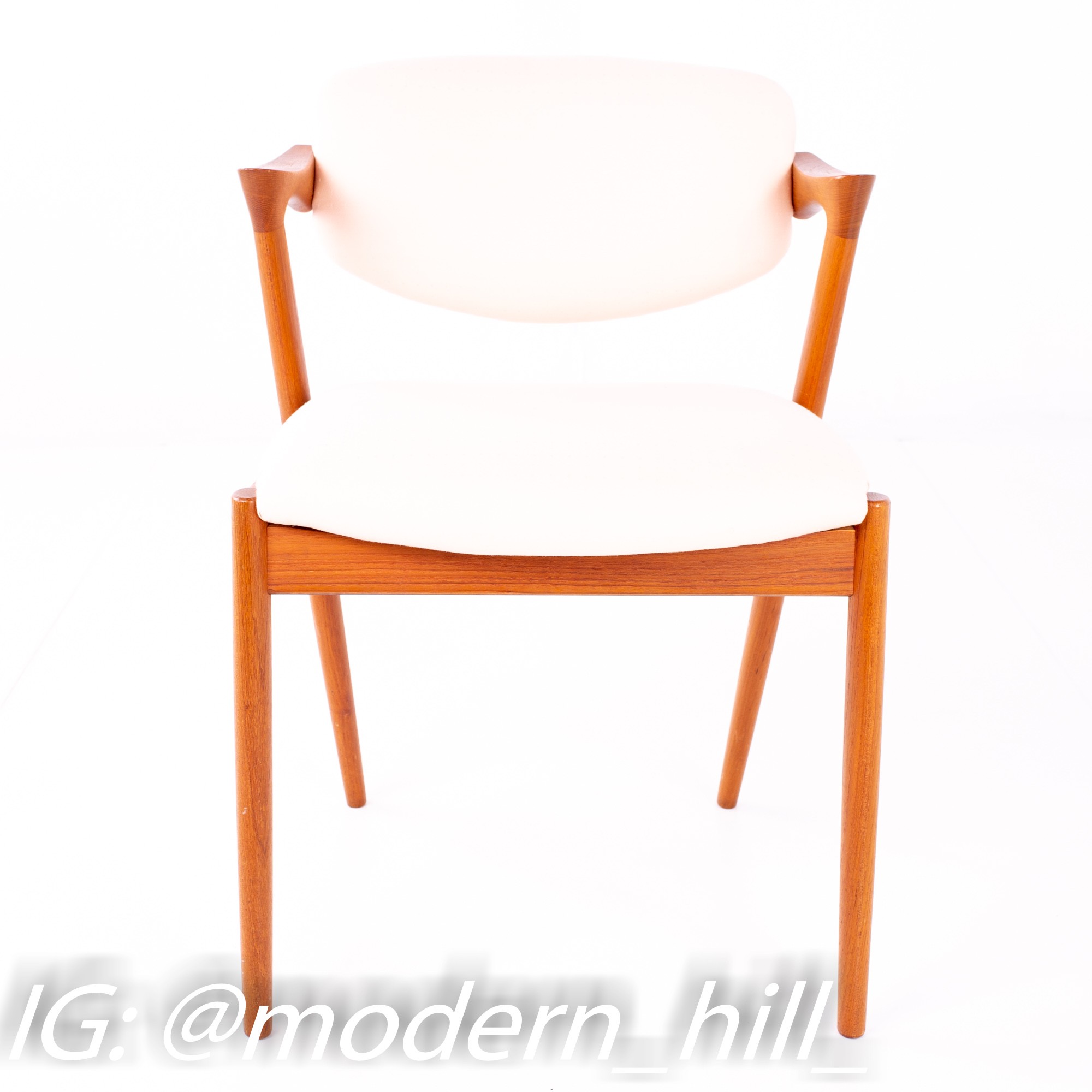 Kai Kristiansen Mid Century Teak Z Captain's Dining Chair - Set of 6