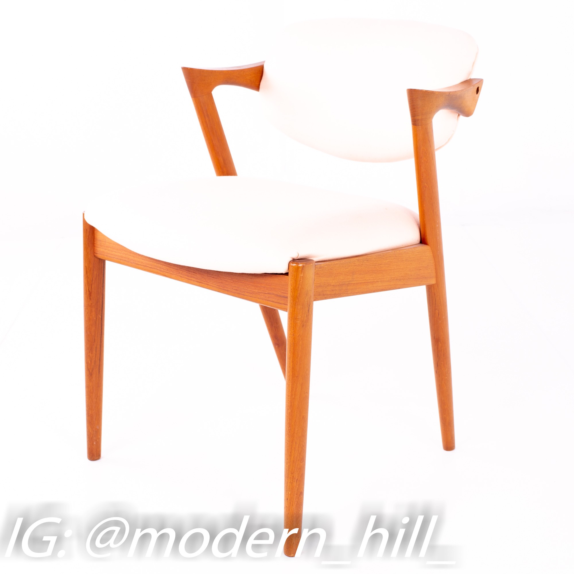 Kai Kristiansen Mid Century Teak Z Captain's Dining Chair - Set of 6