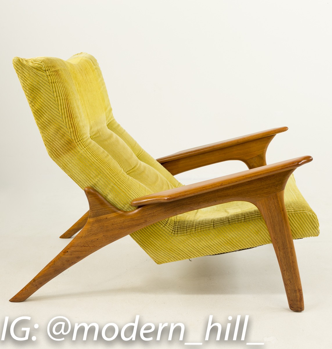 Adrian Pearsall Rare Wingback Lounge Chair