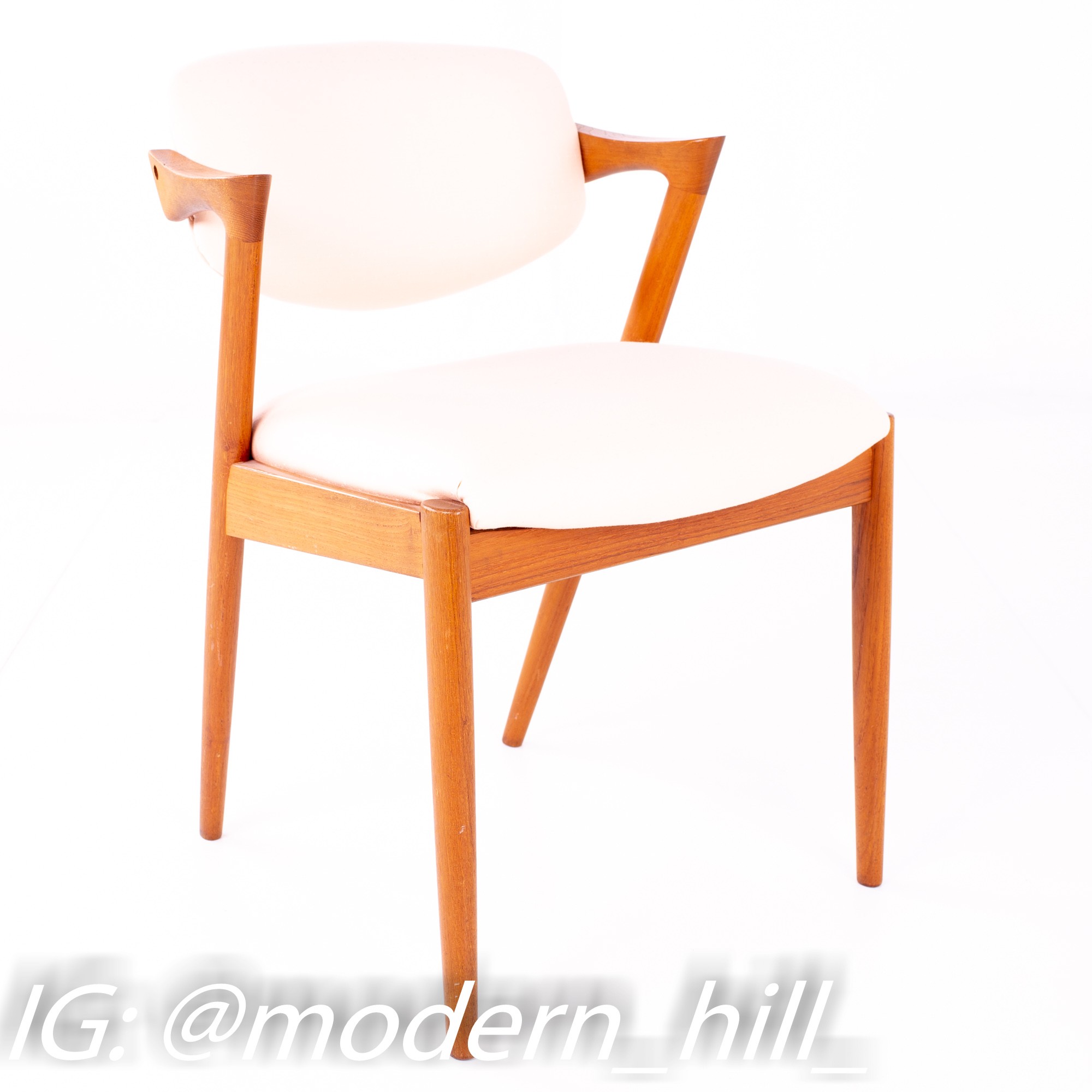 Kai Kristiansen Mid Century Teak Z Captain's Dining Chair - Set of 4