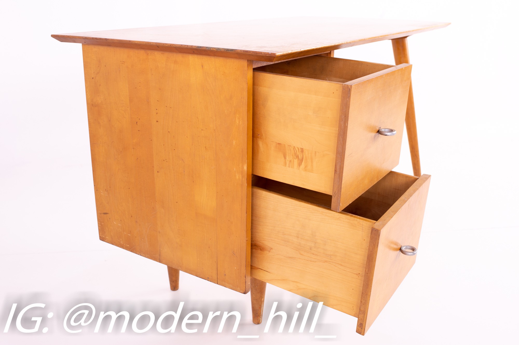 Paul Mccobb Planner Group for Winchendon Mid Century 2-drawer Birch Desk