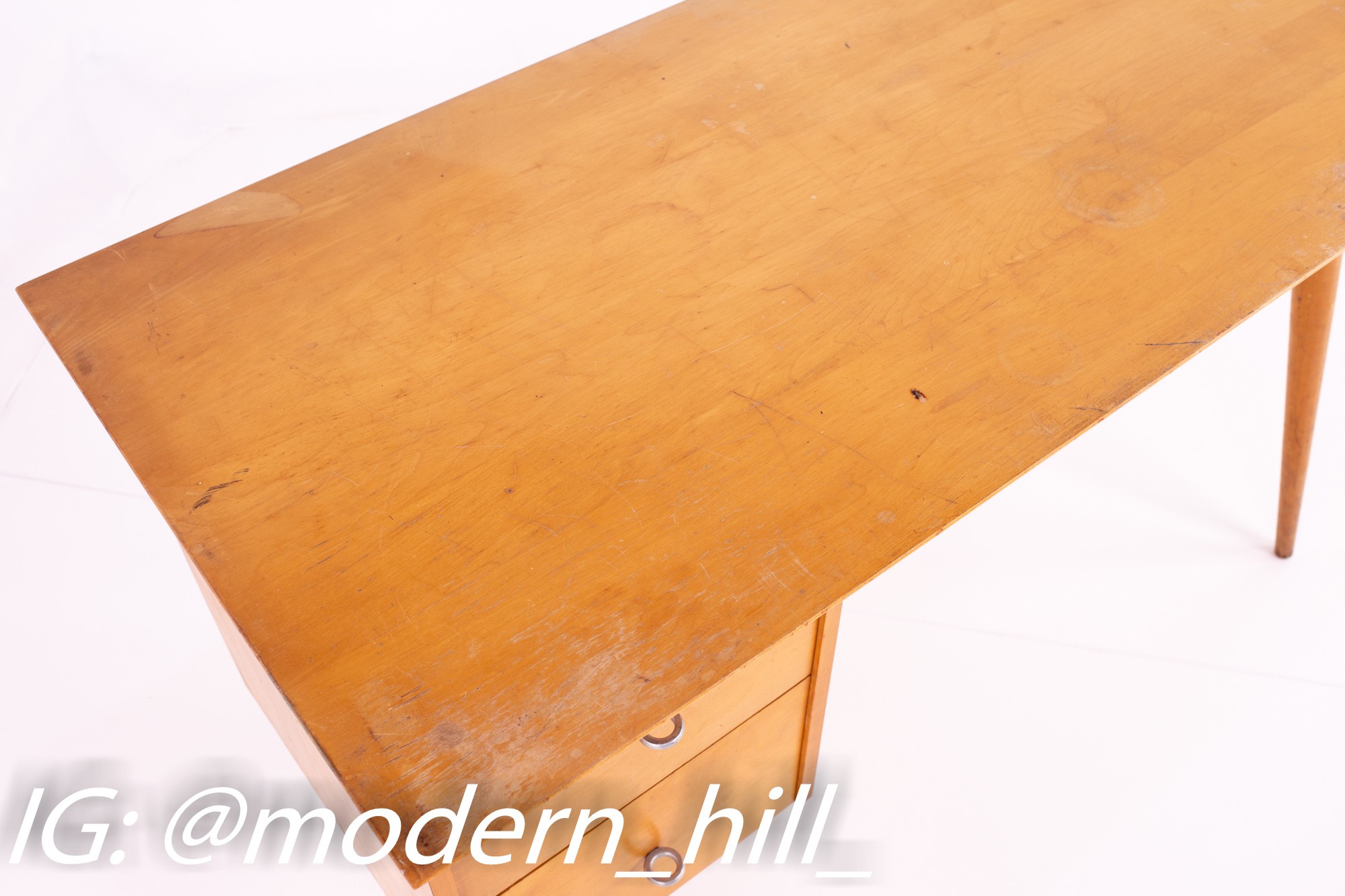 Paul Mccobb Planner Group for Winchendon Mid Century 2-drawer Birch Desk