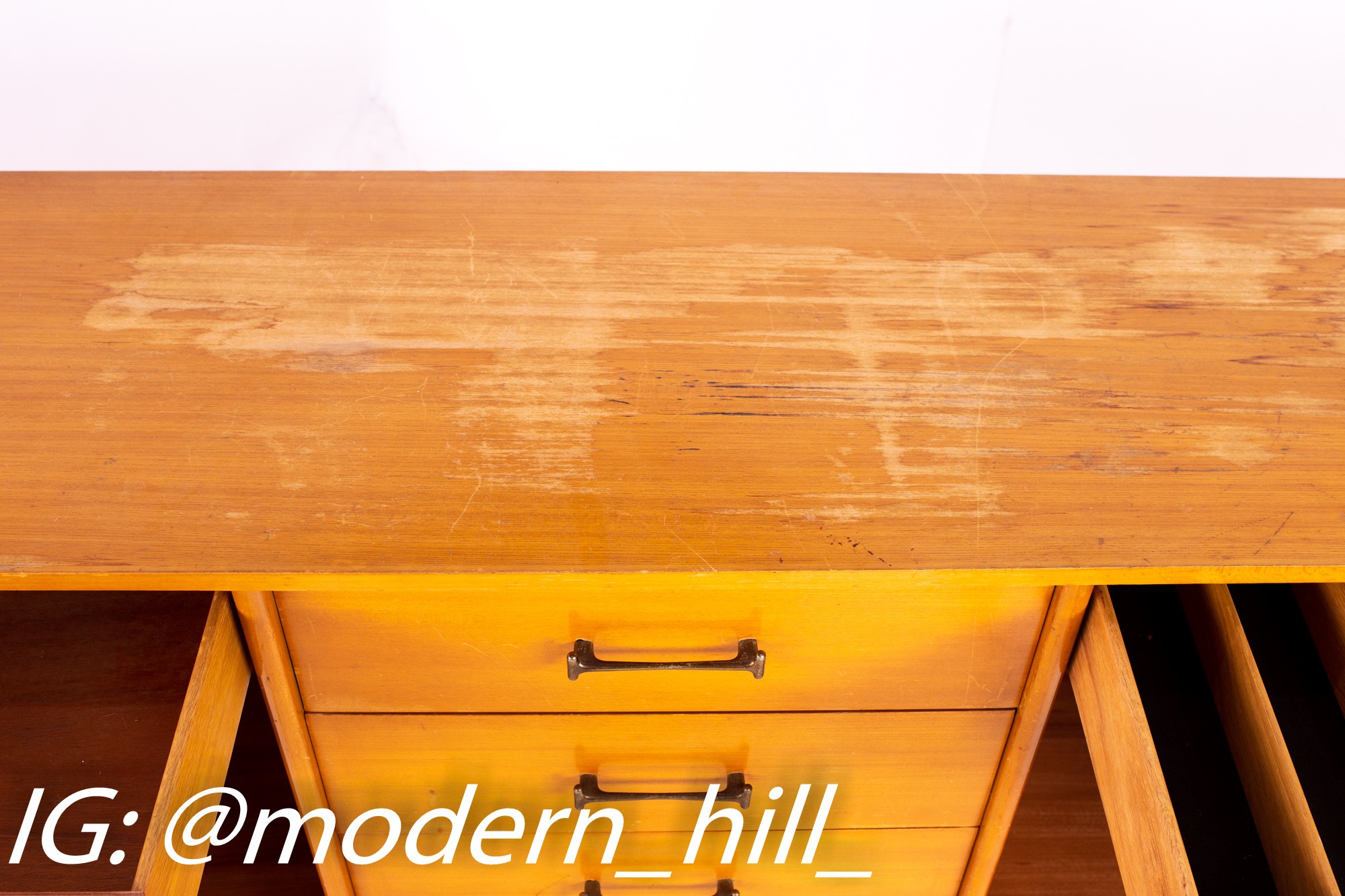 Restored Milo Baughman for Drexel Today's Living Mid Century Blonde Sideboard Credenza Buffet