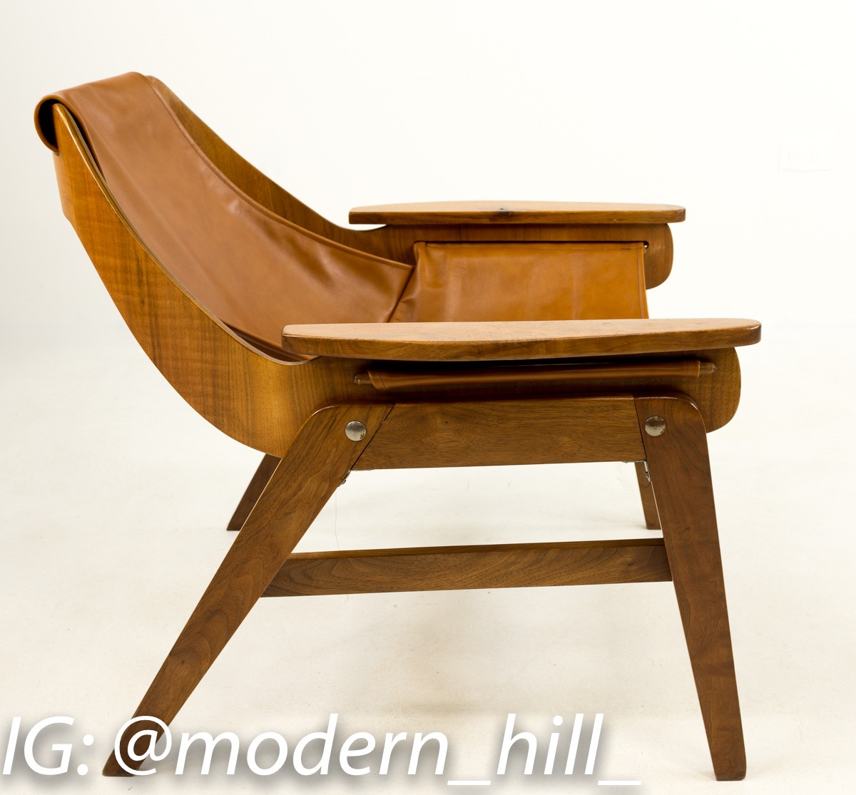 Jerry Johnson Mid Century Modern Sling Chairs - Pair
