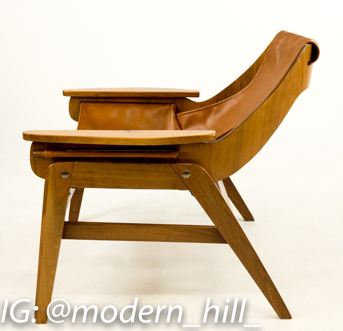 Jerry Johnson Mid Century Modern Sling Chairs - Pair