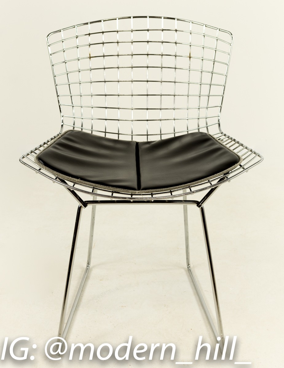 Bertoia Dining Chairs with Black Pads