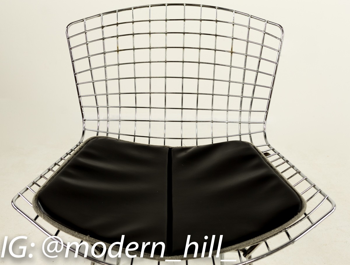 Bertoia Dining Chairs with Black Pads