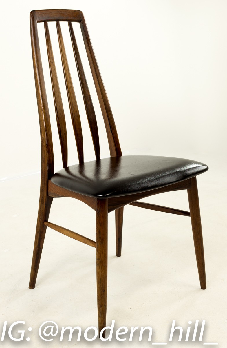 Niels Koefoeds Hornslet Rosewood Eva Dining Chairs Set of 6