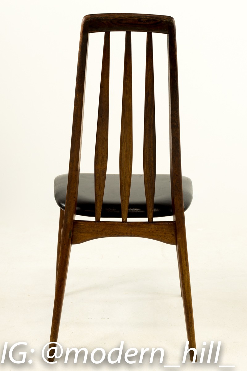 Niels Koefoeds Hornslet Rosewood Eva Dining Chairs Set of 6