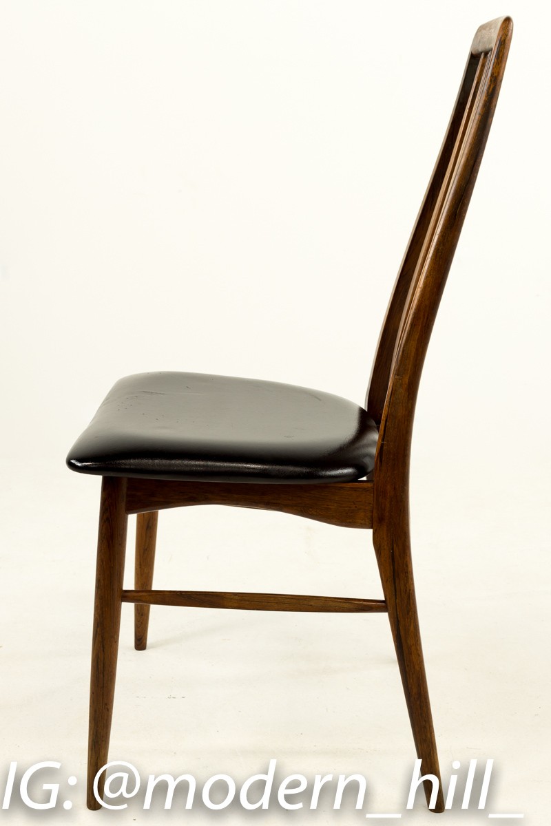 Niels Koefoeds Hornslet Rosewood Eva Dining Chairs Set of 6