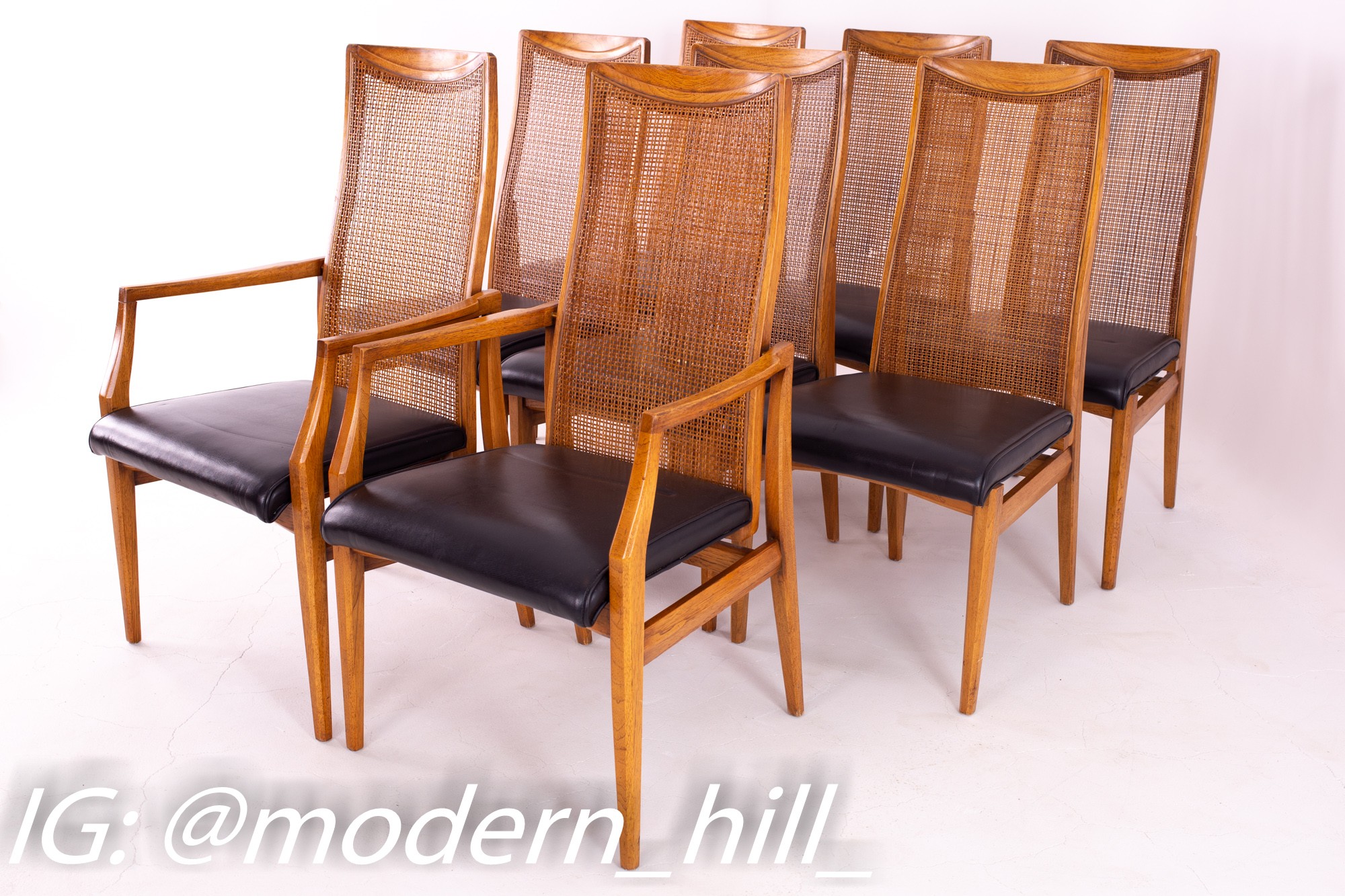 Drexel Heritage Mid Century Dining Chairs - Set of 8