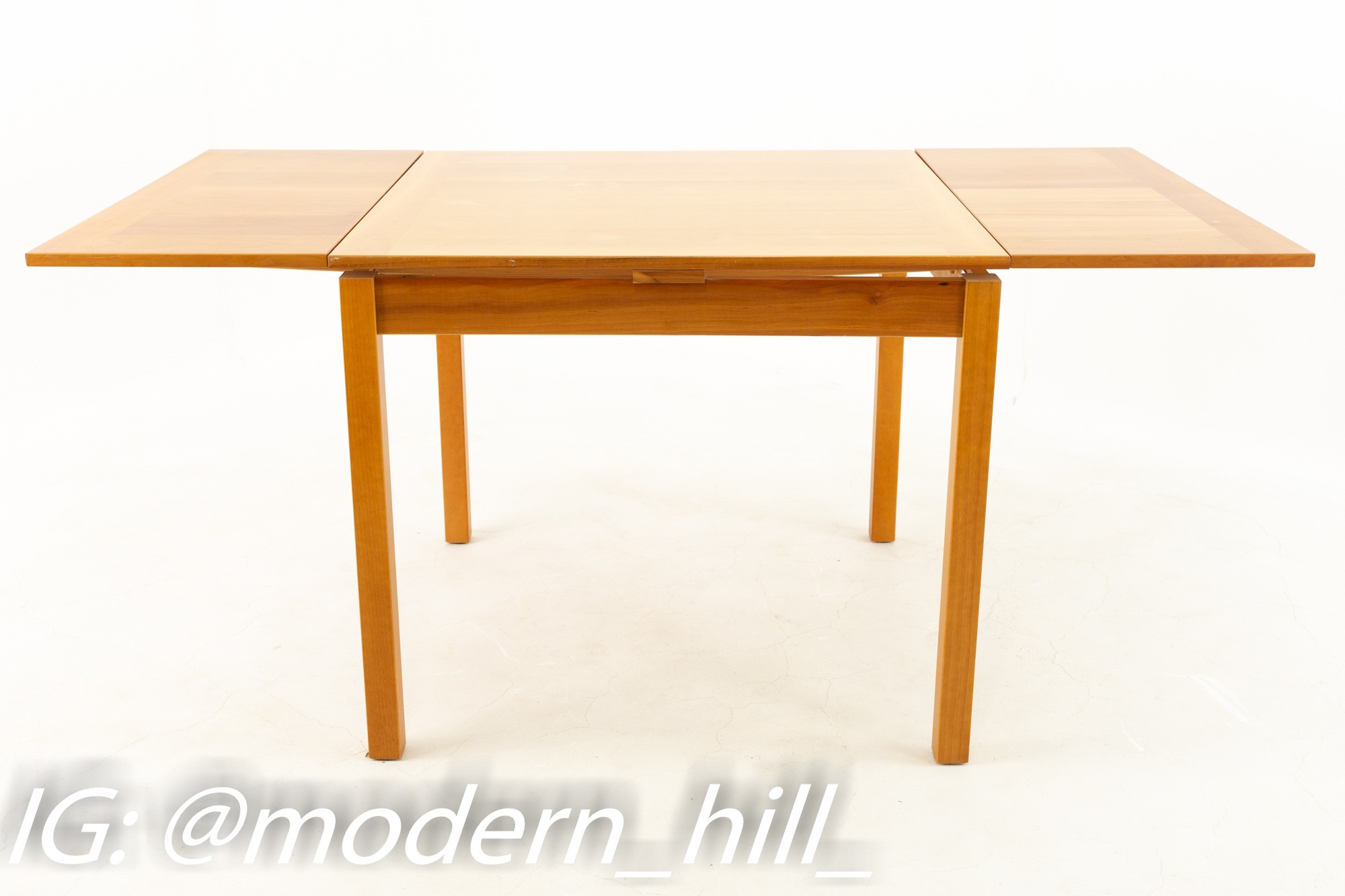Ansager Mobler Mid Century Square Expanding Hidden Leaf Dining Table