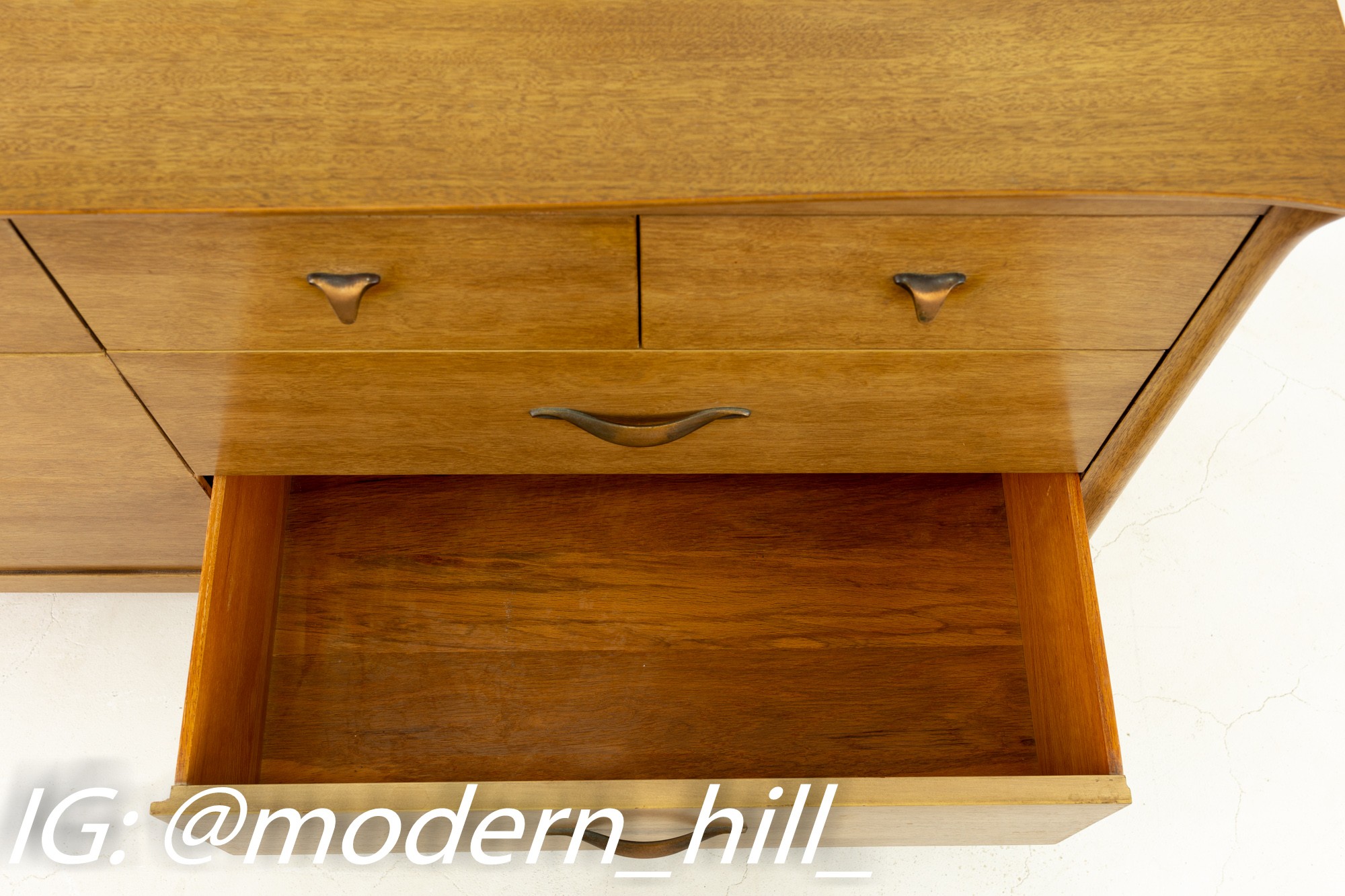 Drexel Mid Century Mahogany 8 Drawer Lowboy Dresser