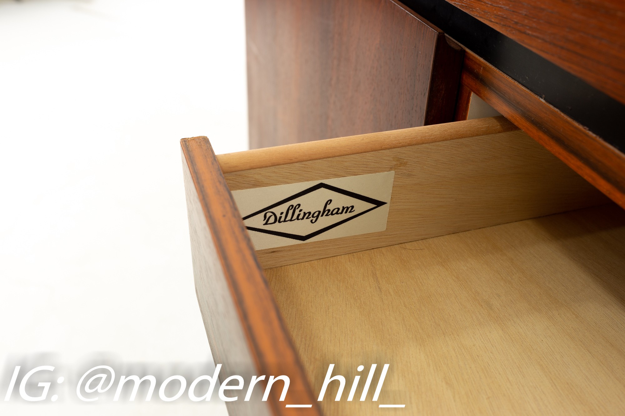 Dillingham Mid Century Expanding Rosewood Rolling Bar Cart
