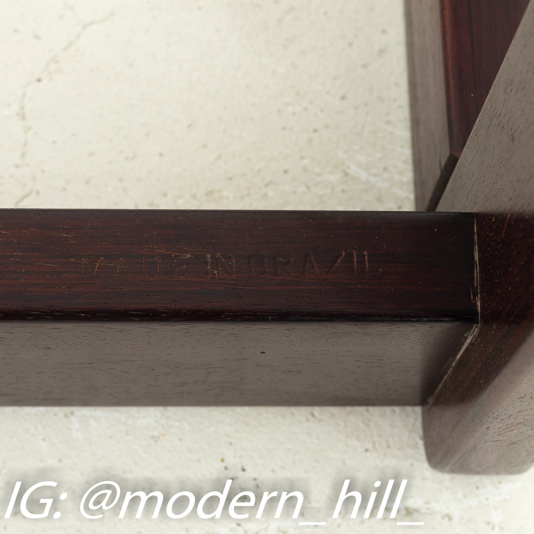 Percival Lafer Brazilian Mid Century Rosewood and Smoked Glass Side End Tables - Pair