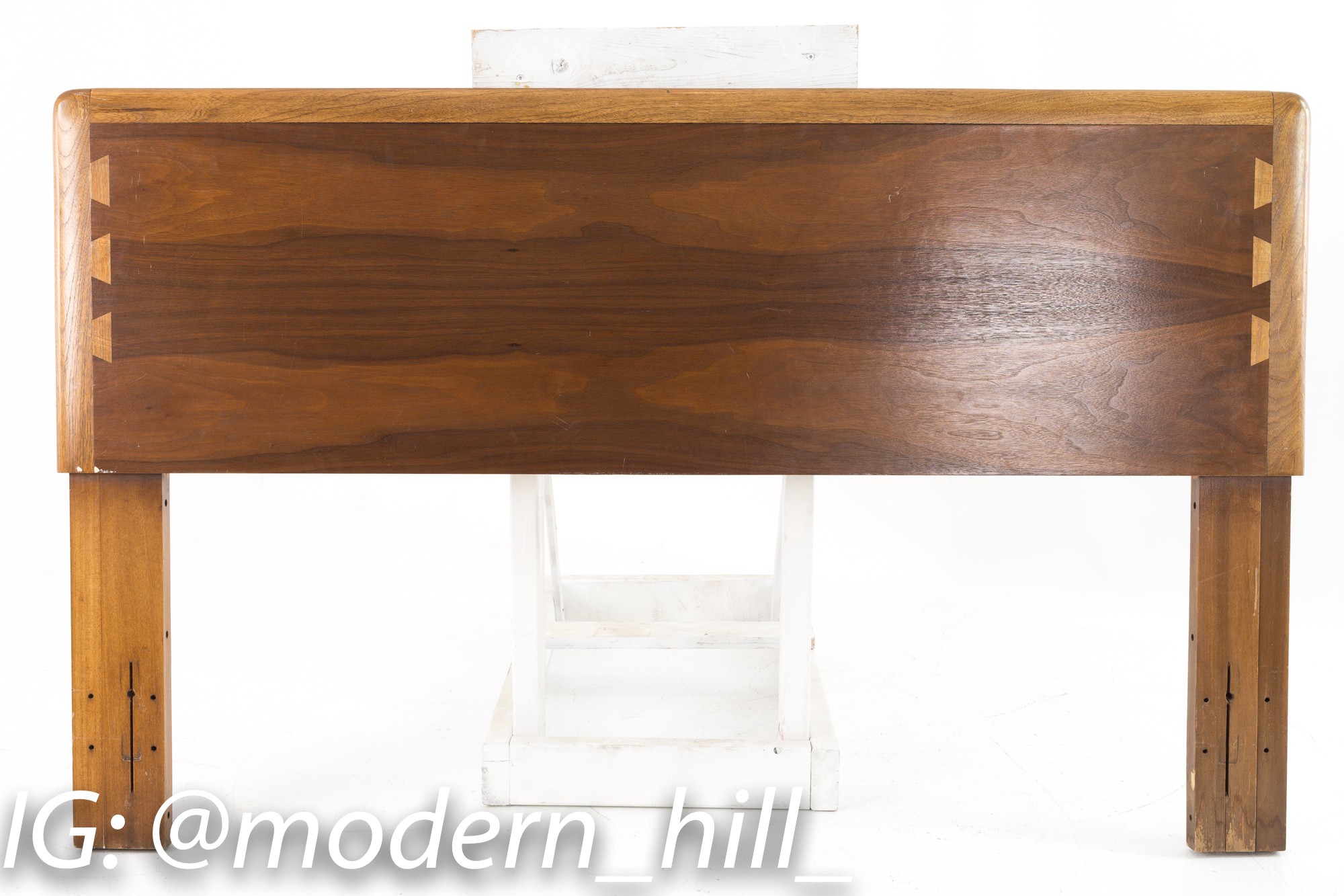 Andre Bus for Lane Acclaim Mid Century Full Queen Walnut Dovetaile Headboard