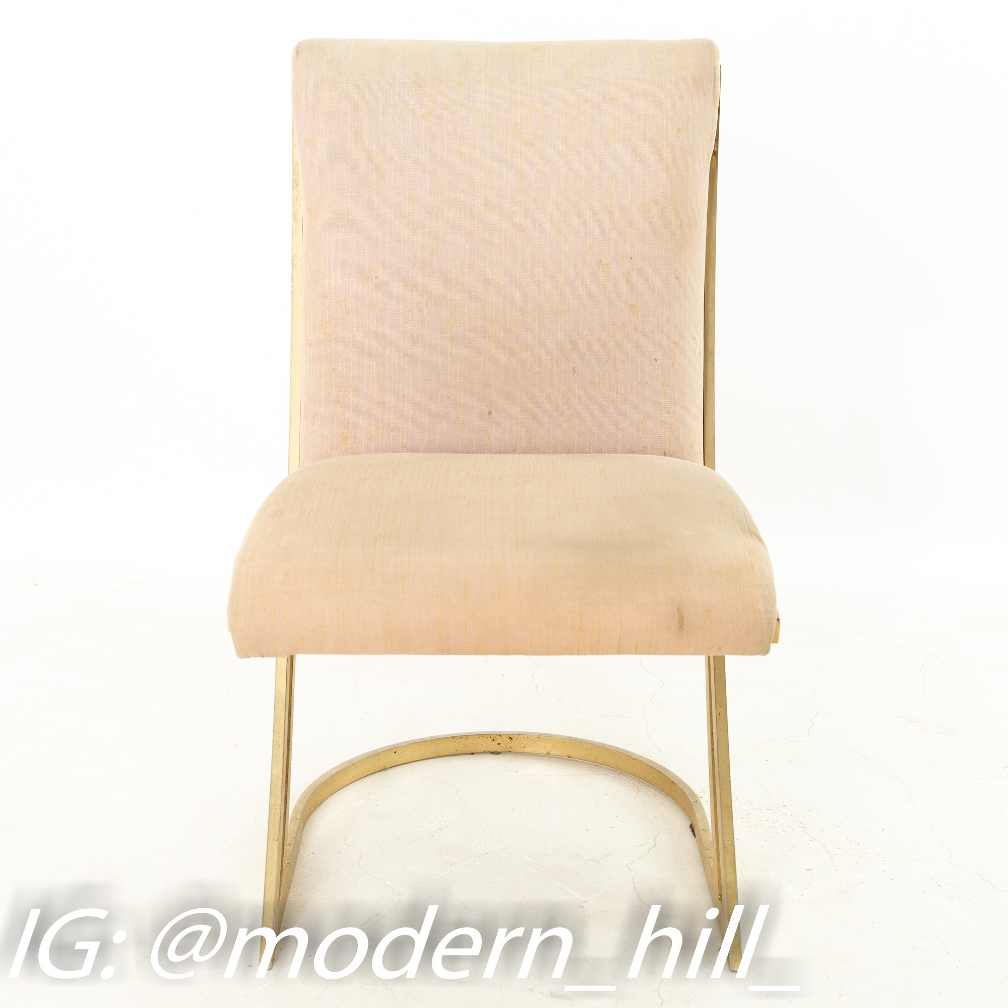 Dia Mid Century Brass Z Dining Chairs - Set of 4