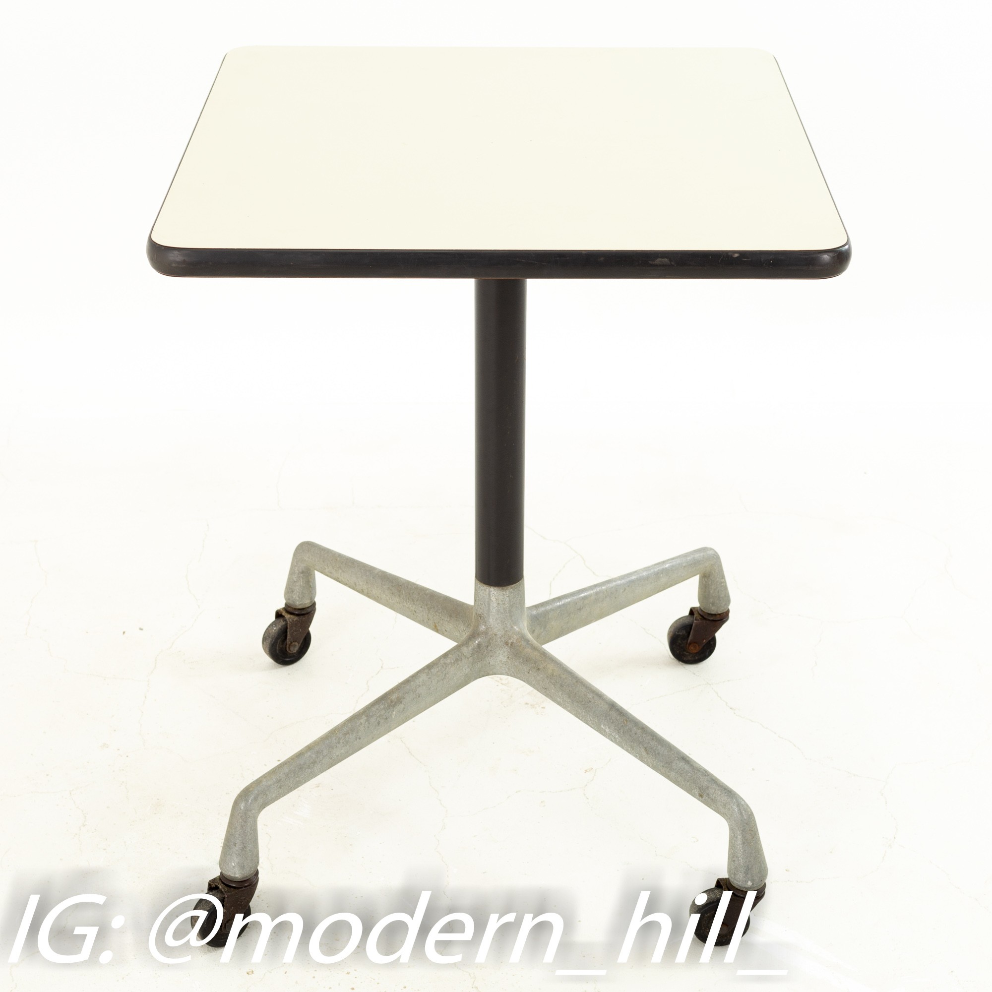 Charles and Ray Eames for Herman Miller Aluminum Group Mid Century Rolling Side End Table