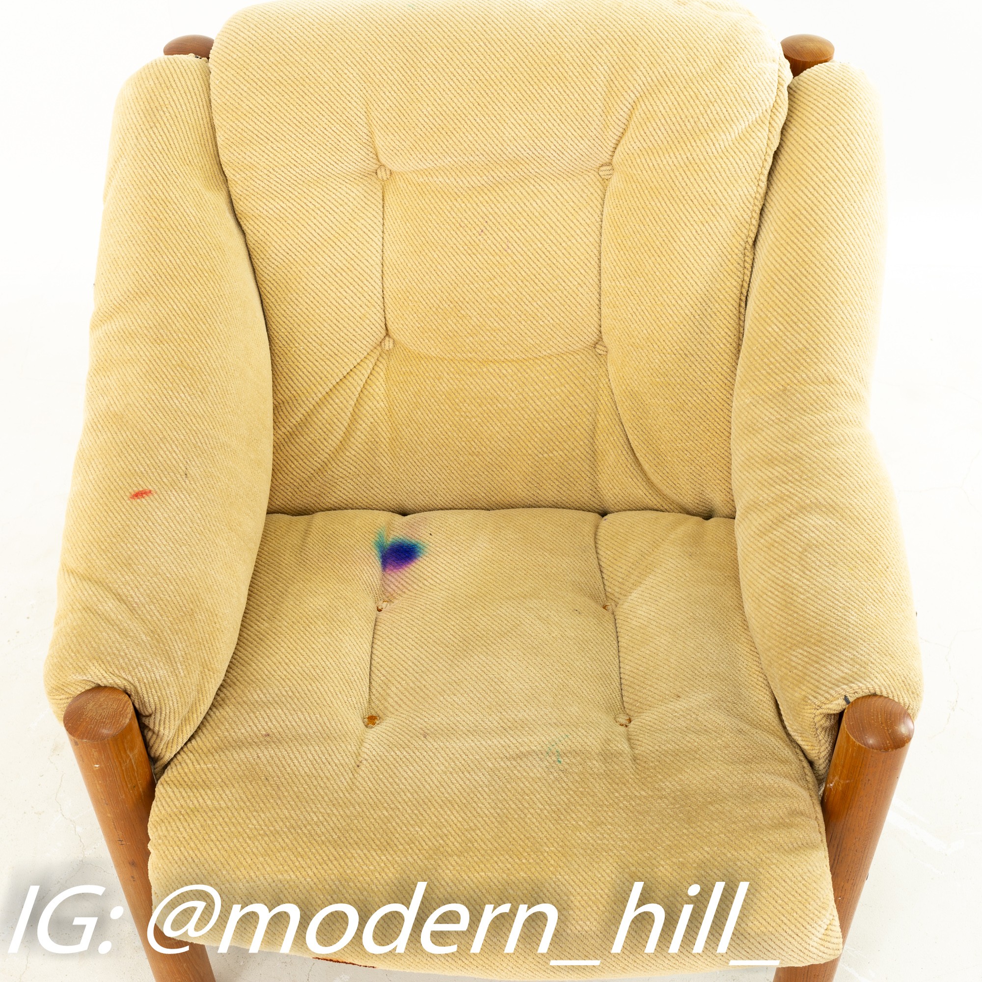 Domino Mobler Mid Century Teak Upholstered Single Armchair