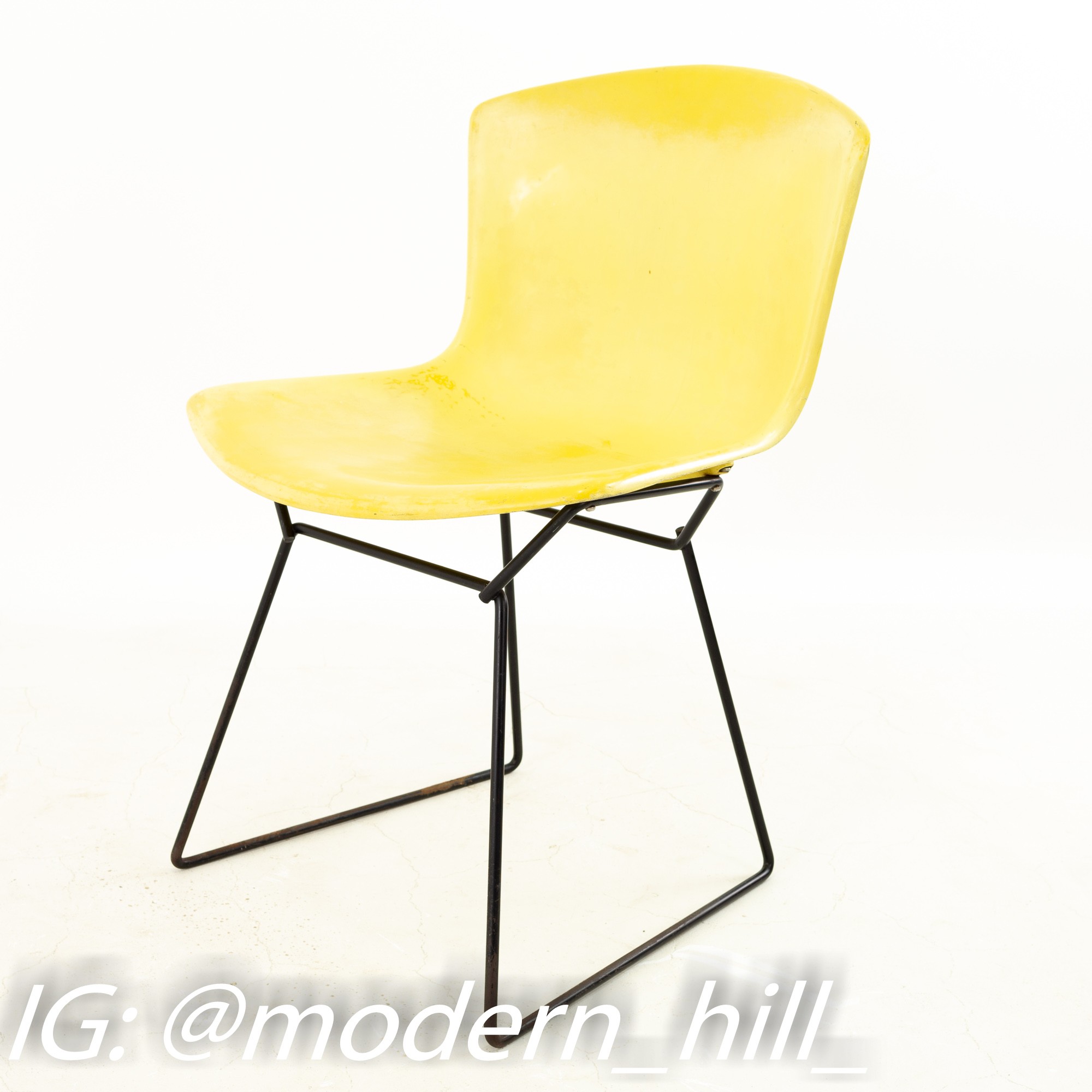 Harry Bertoia for Knoll Mid Century Fiberglass Occasional Chairs - Pair