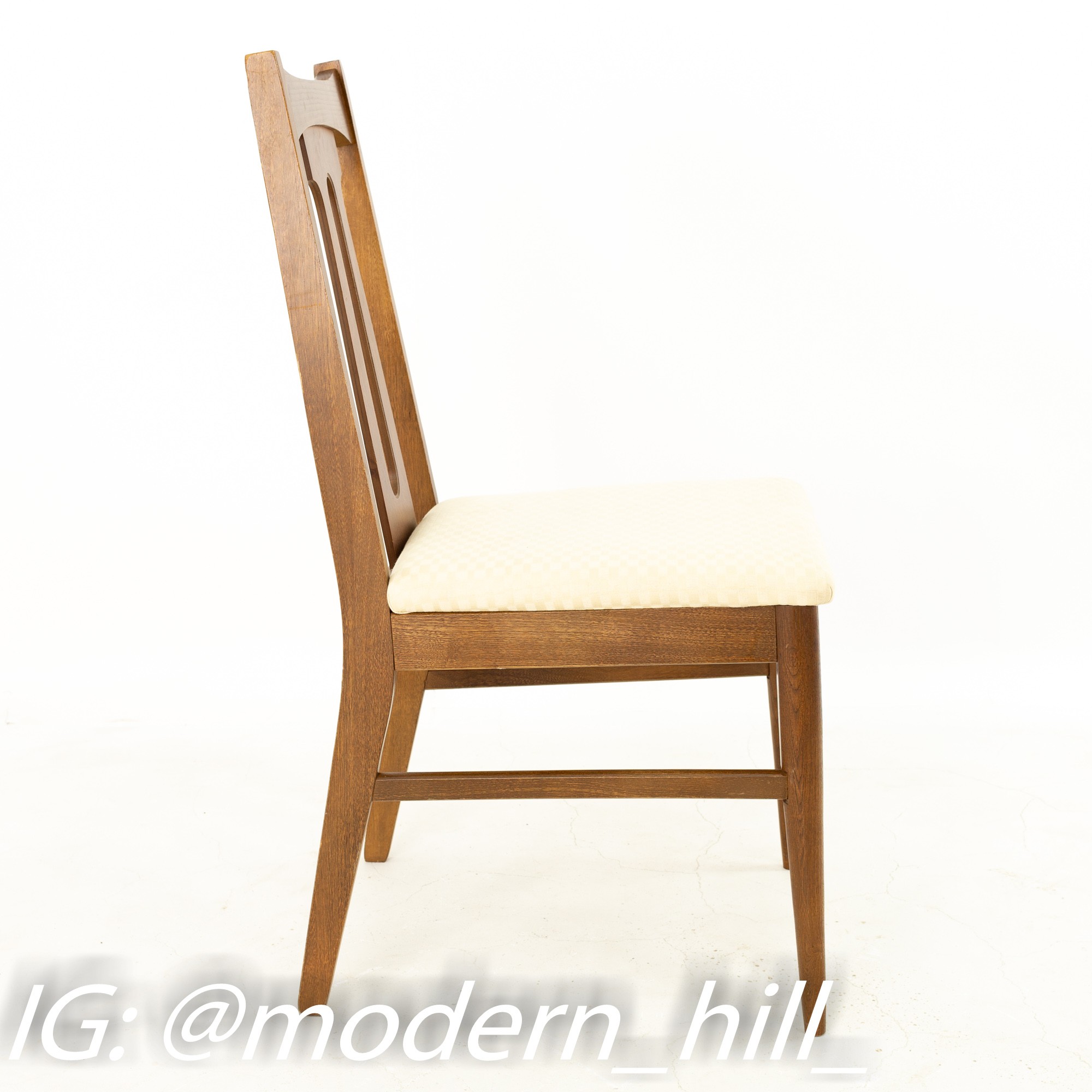 Bassett Mid Century Walnut Dining Chairs - Set of 4