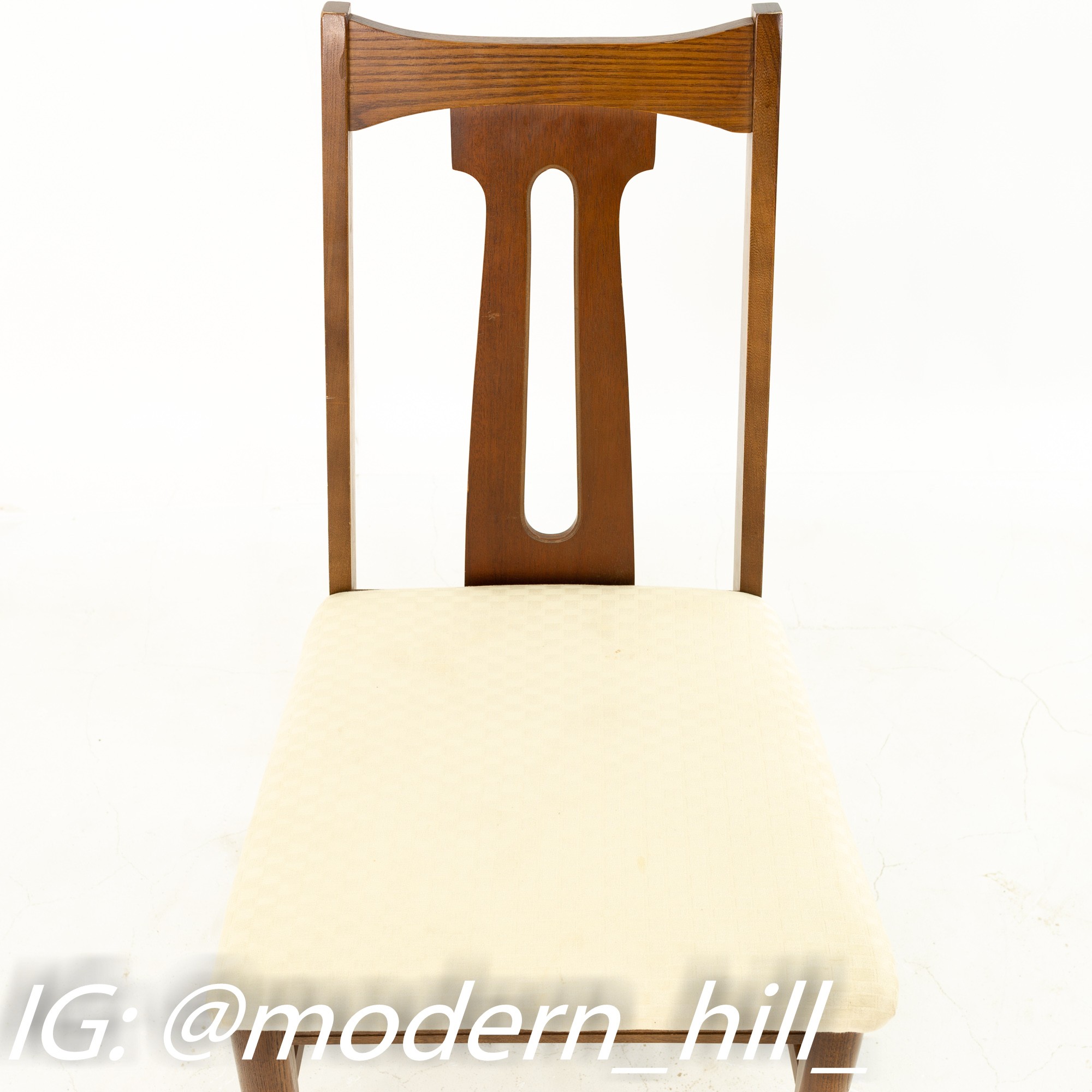 Bassett Mid Century Walnut Dining Chairs - Set of 4