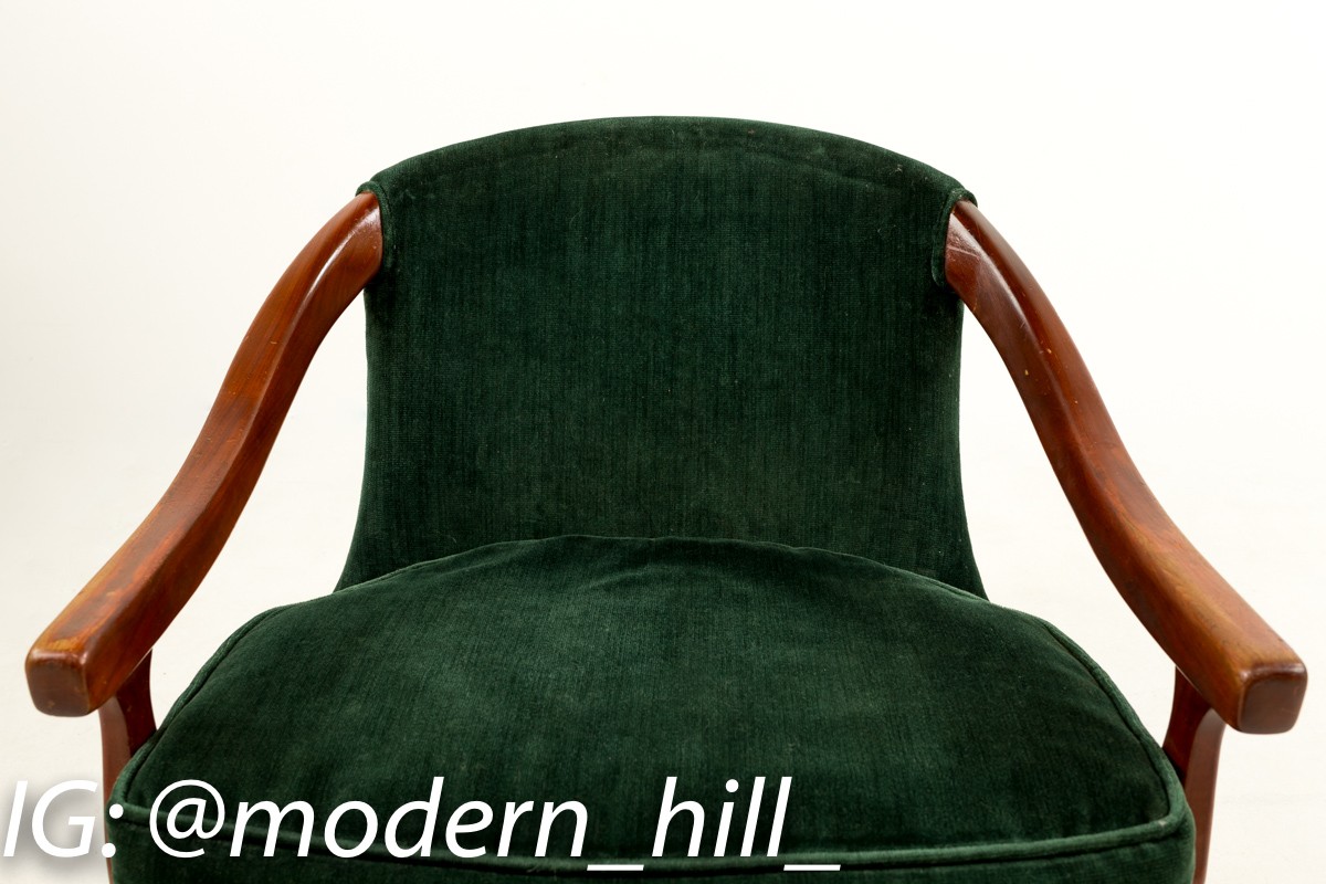 Marden Mid-century Velvet Barrel Back Chairs