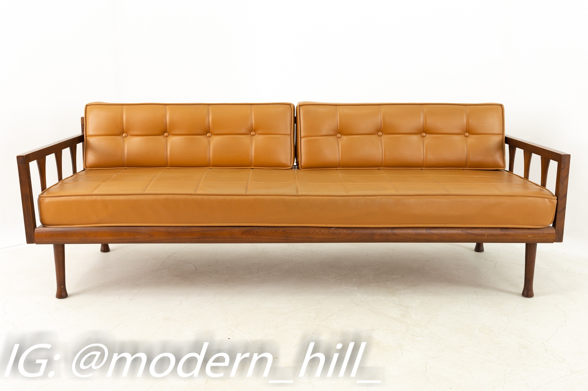 Burton Dixie Furniture Mid Century Walnut Three Seater Sofa