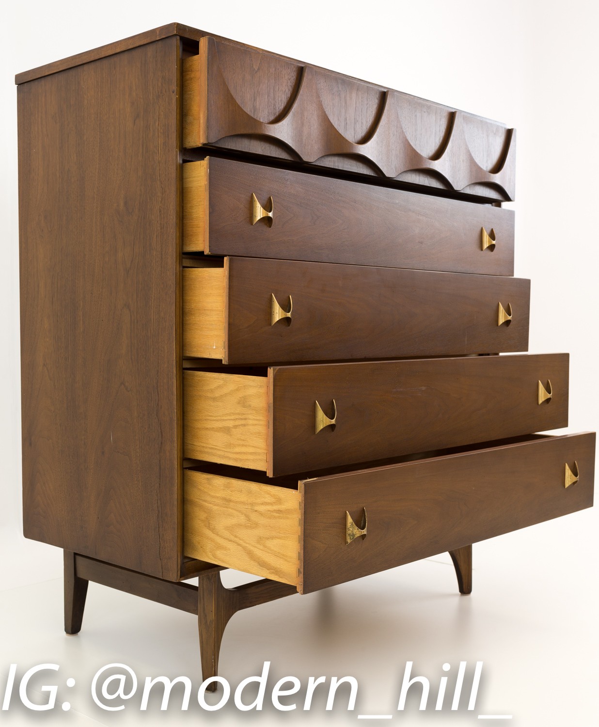 Broyhill Brasilia Mid Century Highboy Dresser Chest -11066