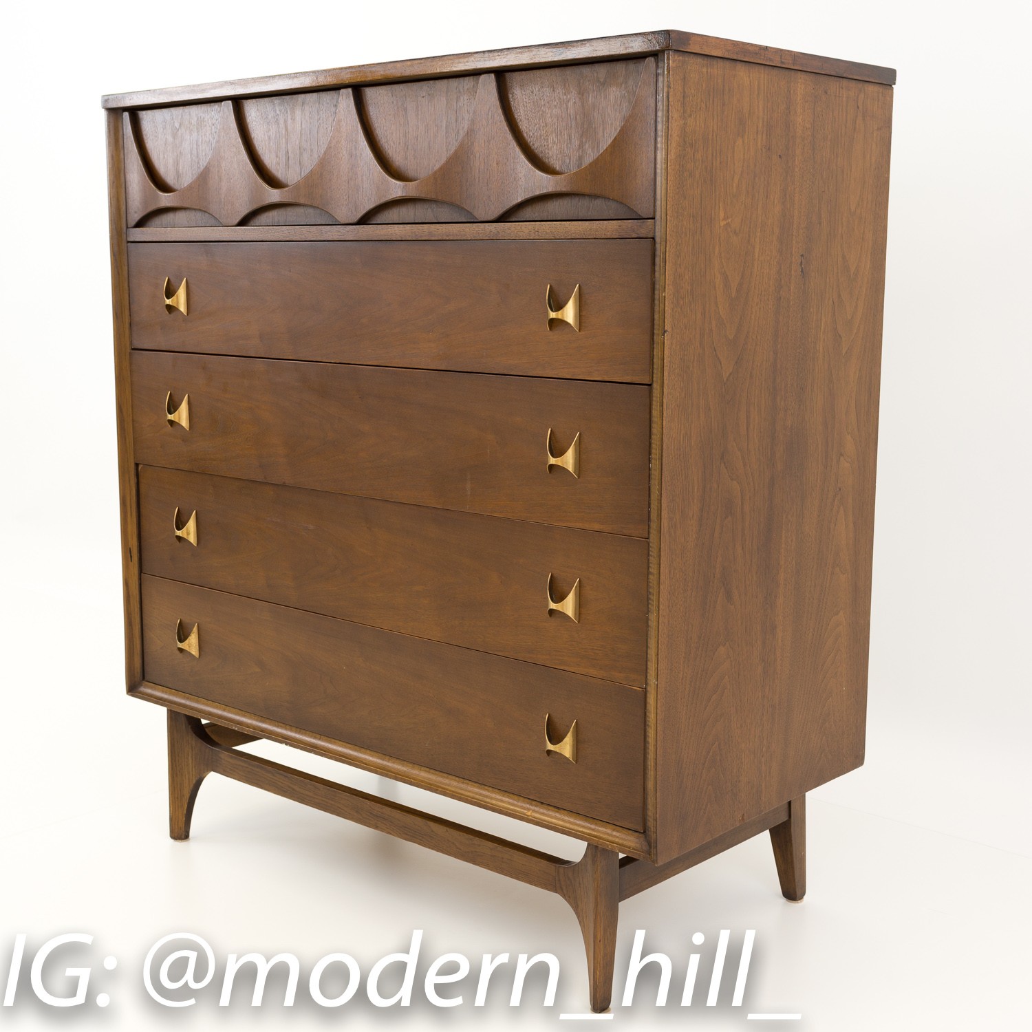 Broyhill Brasilia Mid Century Highboy Dresser Chest -11066