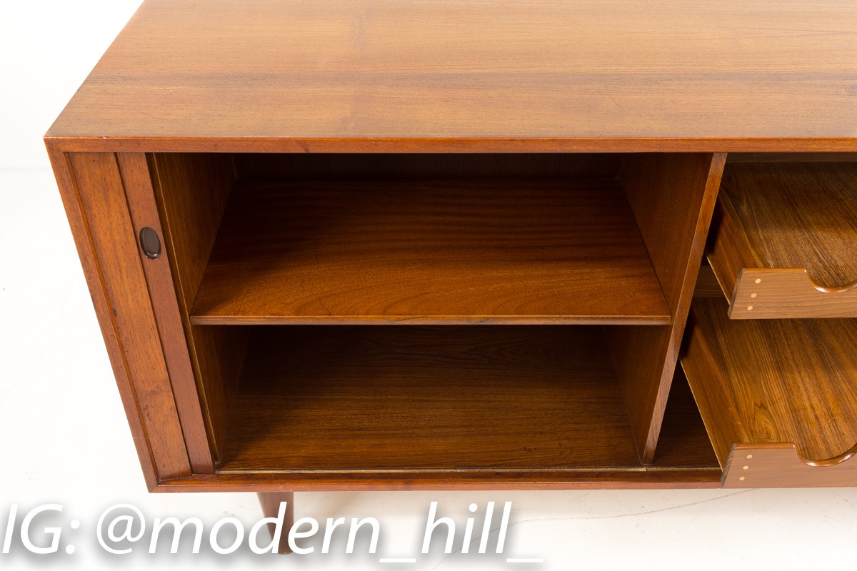 Images | Mid Century Modern Furniture - Mid Century Furniture Chicago Arne Hovmand-olsen for Selig Mid Century Teak Tambour Door Sideboard Credenza