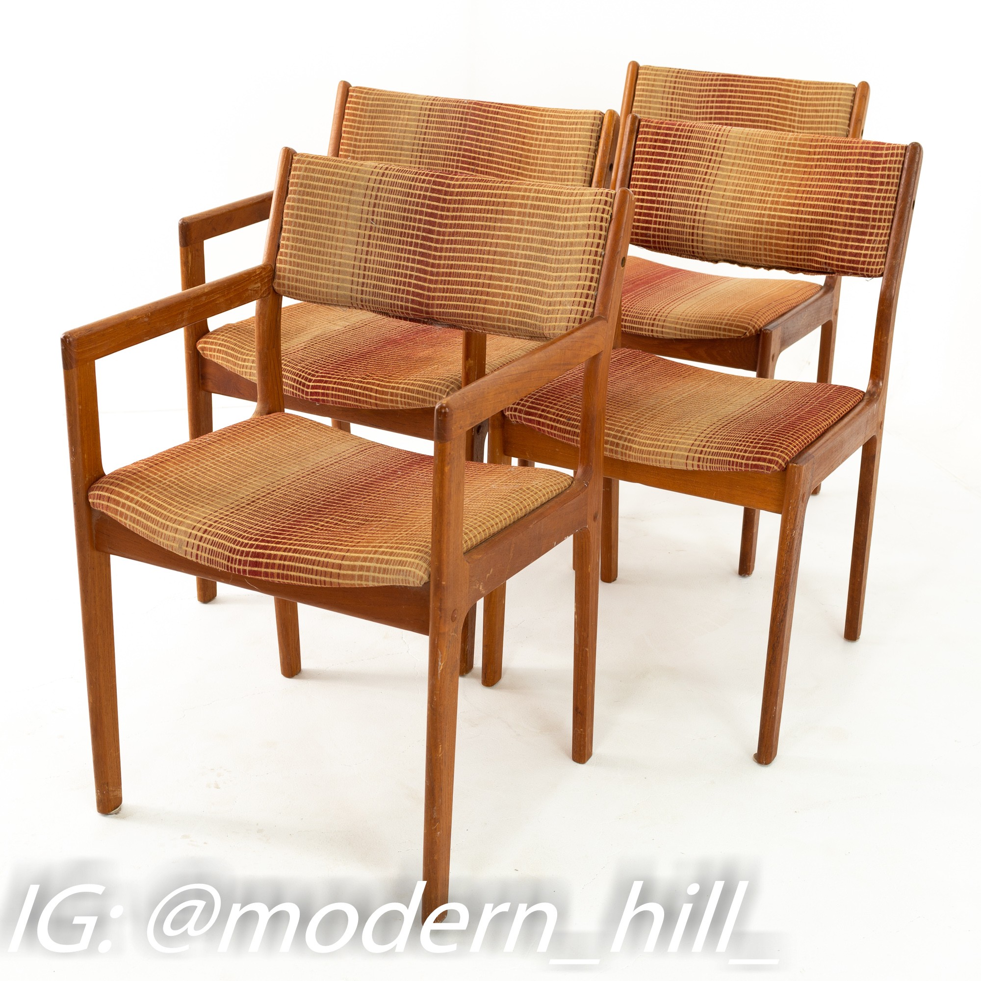 D-Scan Danish Mid Century Teak Dining Chairs - Set of 4