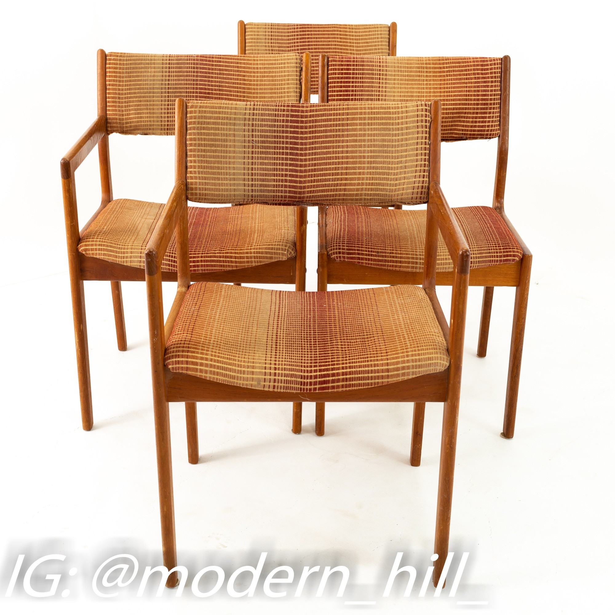 D-Scan Danish Mid Century Teak Dining Chairs - Set of 4