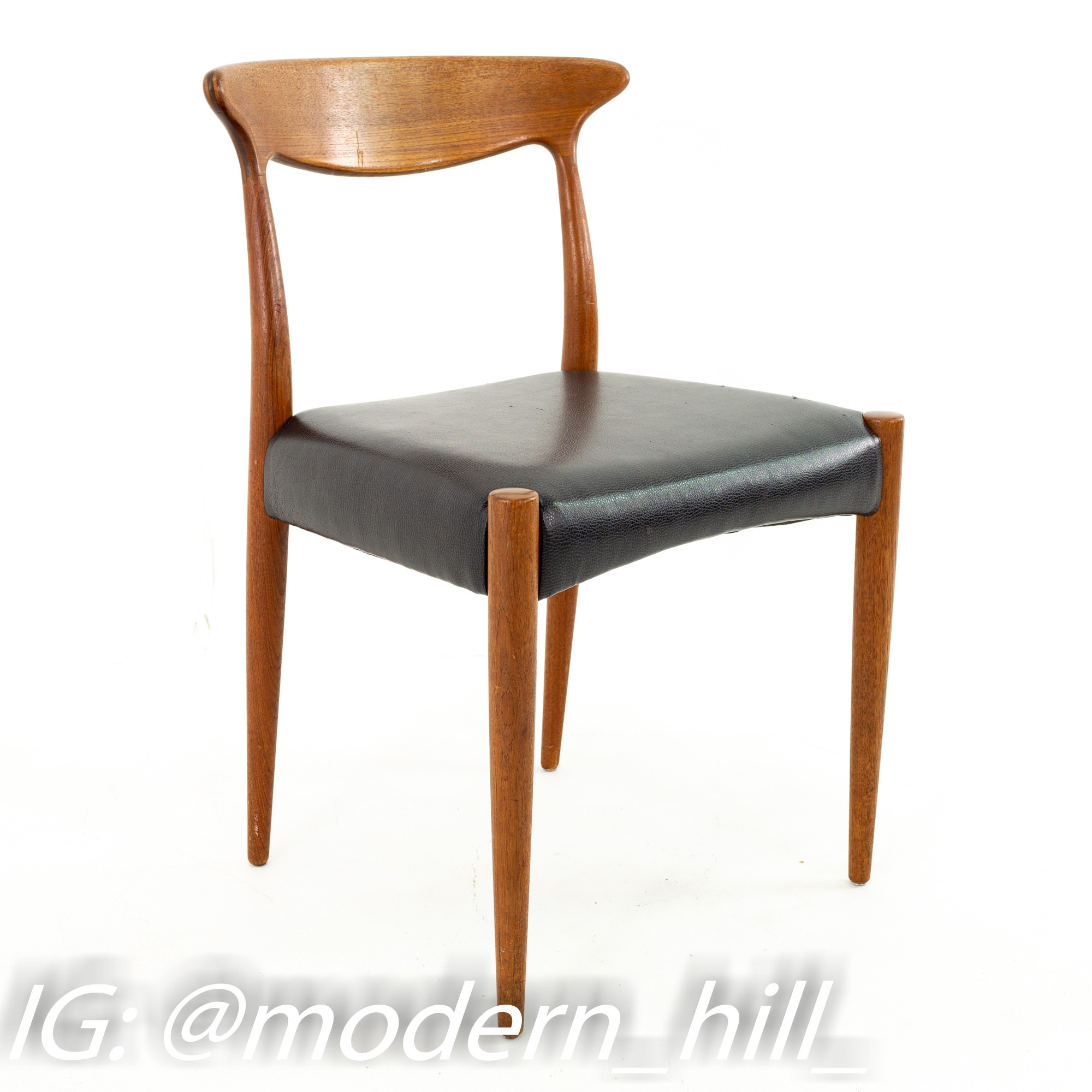Images | Mid Century Modern Furniture - Mid Century Furniture Chicago Arne Olsen Danish Mid Century Teak and Leather Dining Chairs - Set of 4