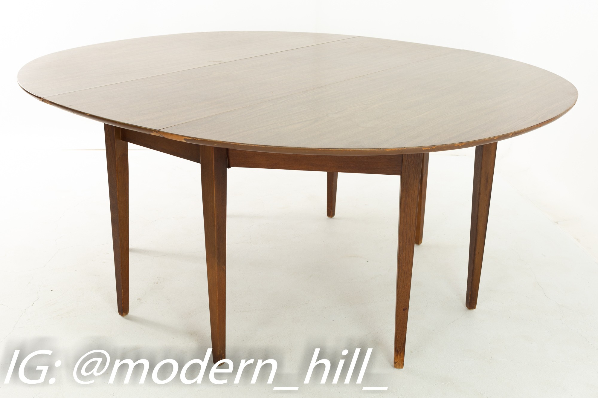 Mid Century Formica Top Drop Leaf Dining Table