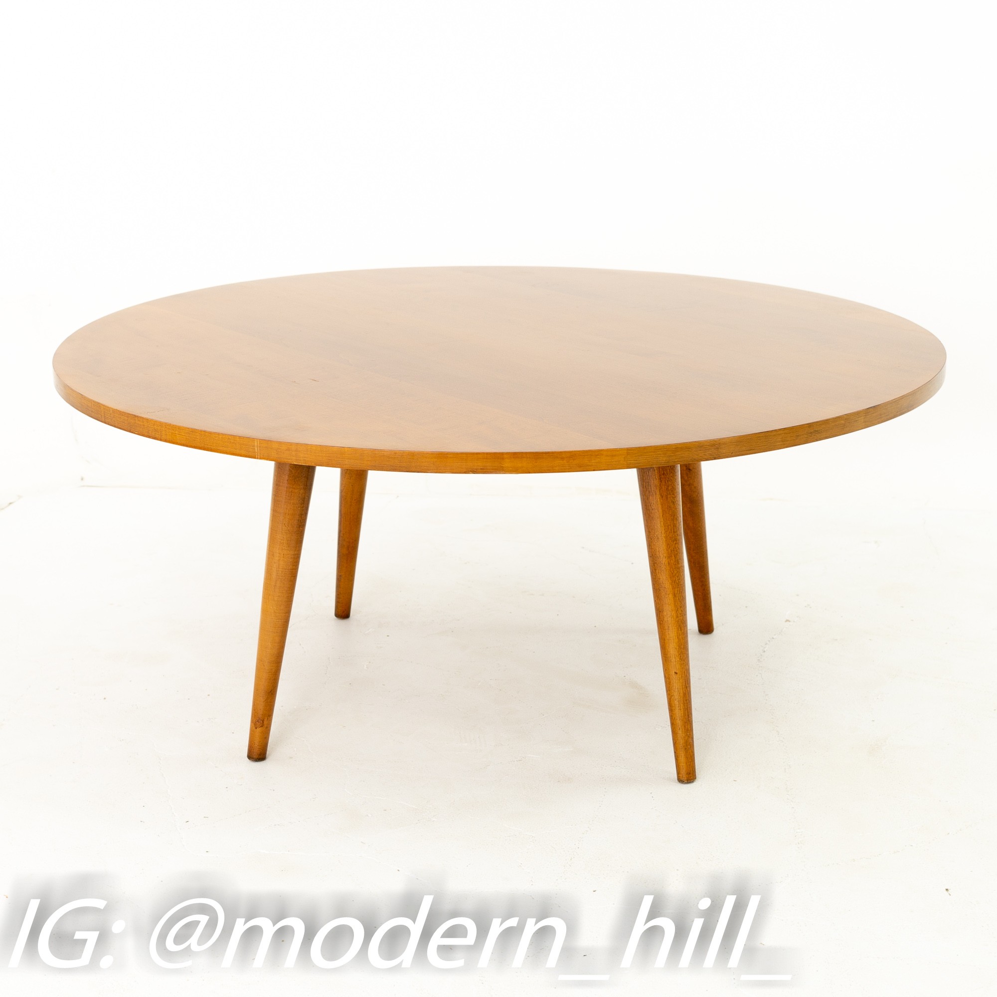 Paul Mccobb for Planner Group Mid Century Teak Round Coffee Table