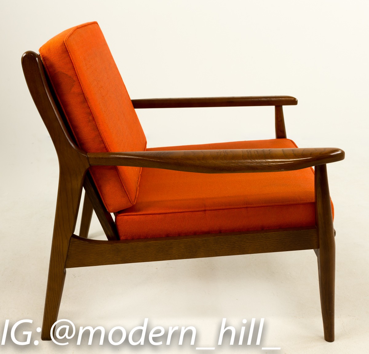 Milo Baughman Style Danish Modern Lounge Chairs - Pair